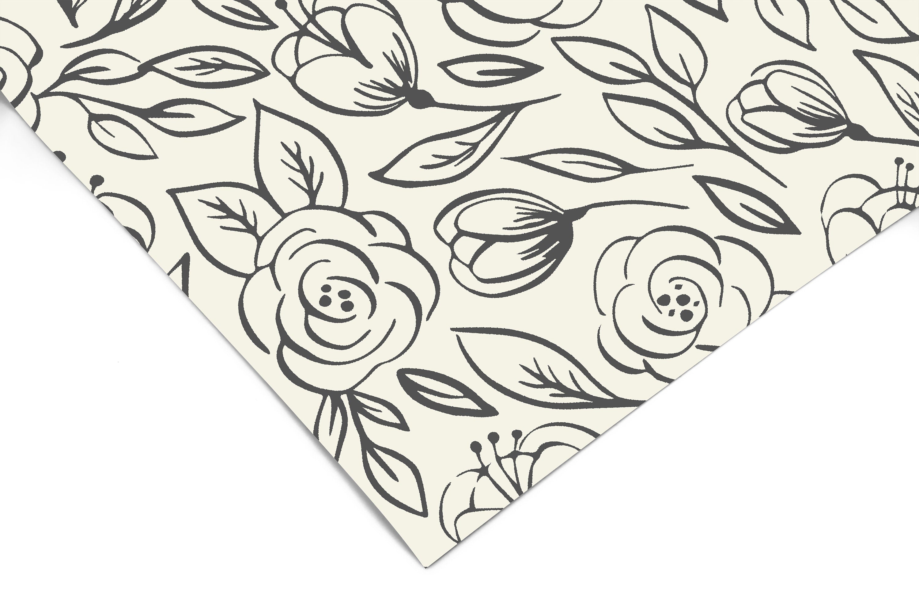 Black Cream Rose Wallpaper | Removable Wallpaper | Peel And Stick Wallpaper | Adhesive Wallpaper | Wall Paper Peel Stick Wall Mural 2368 - JamesAndColors