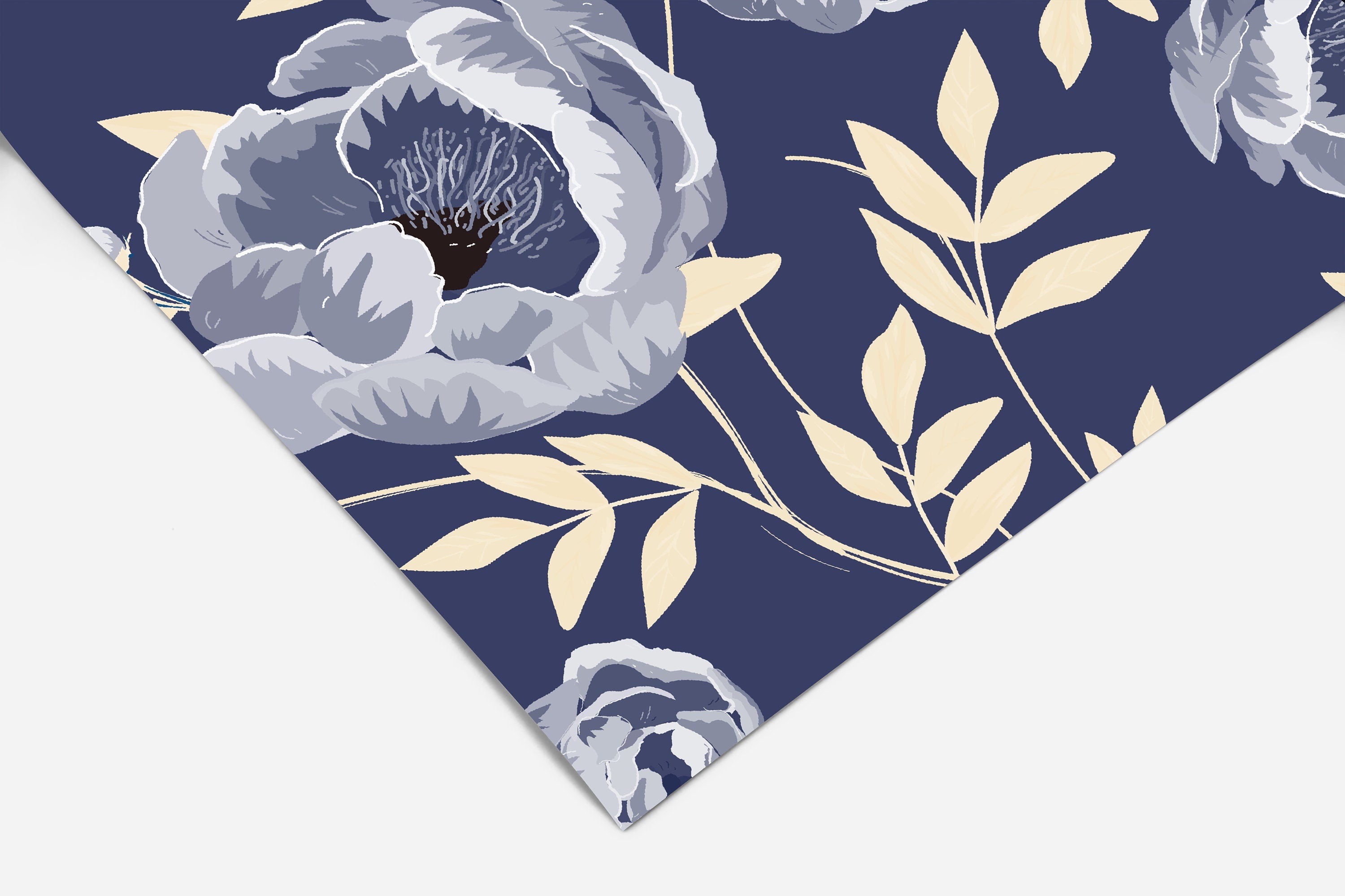 Navy Peony Floral Wallpaper | Wallpaper Peel and Stick | Removable Wallpaper | Peel and Stick Wallpaper | Wall Paper Peel And Stick | 2114 - JamesAndColors