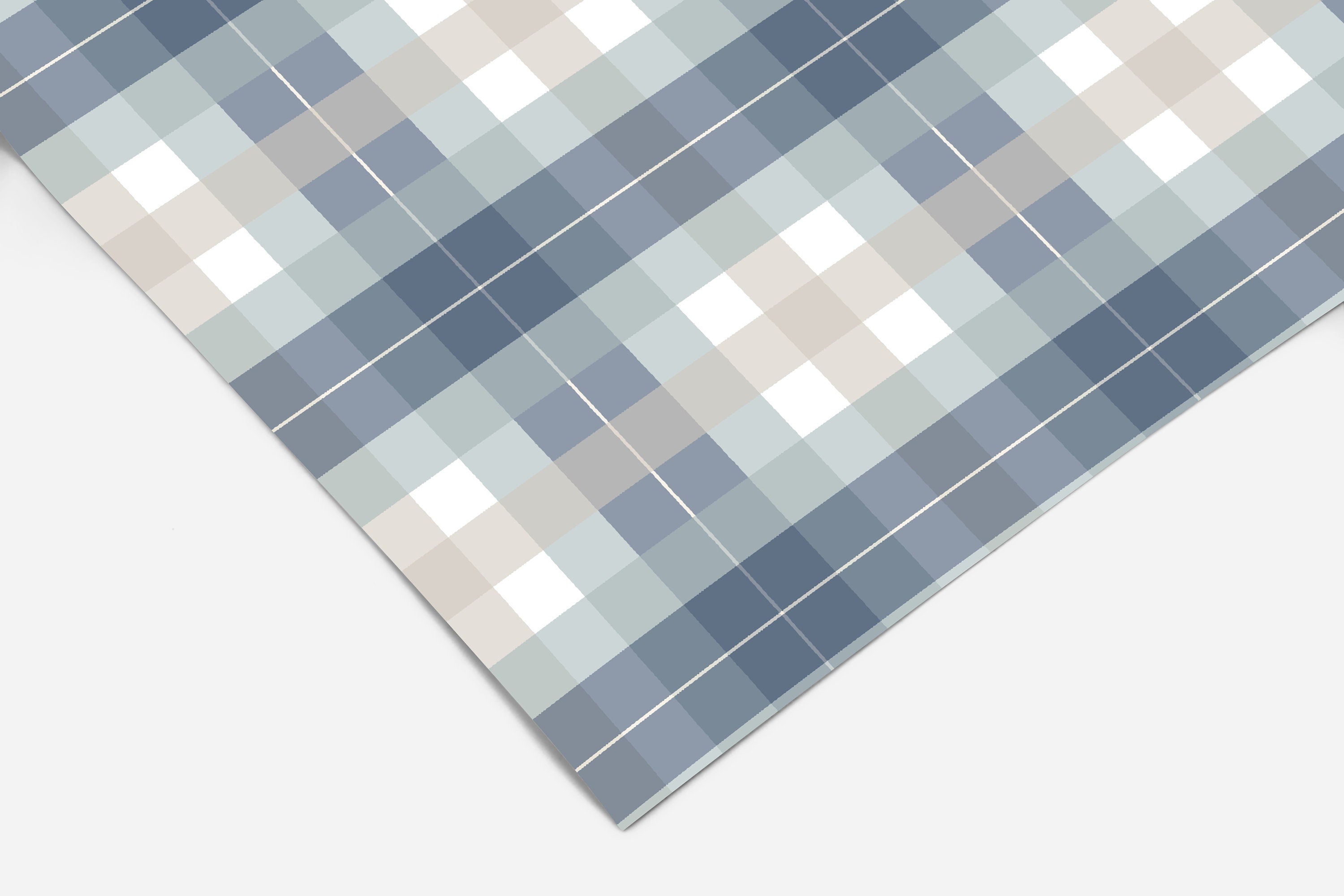 Blue Beige Plaid Contact Paper Shelf Liner | Drawer Liner | Peel and Stick Paper 173 - James And Colors