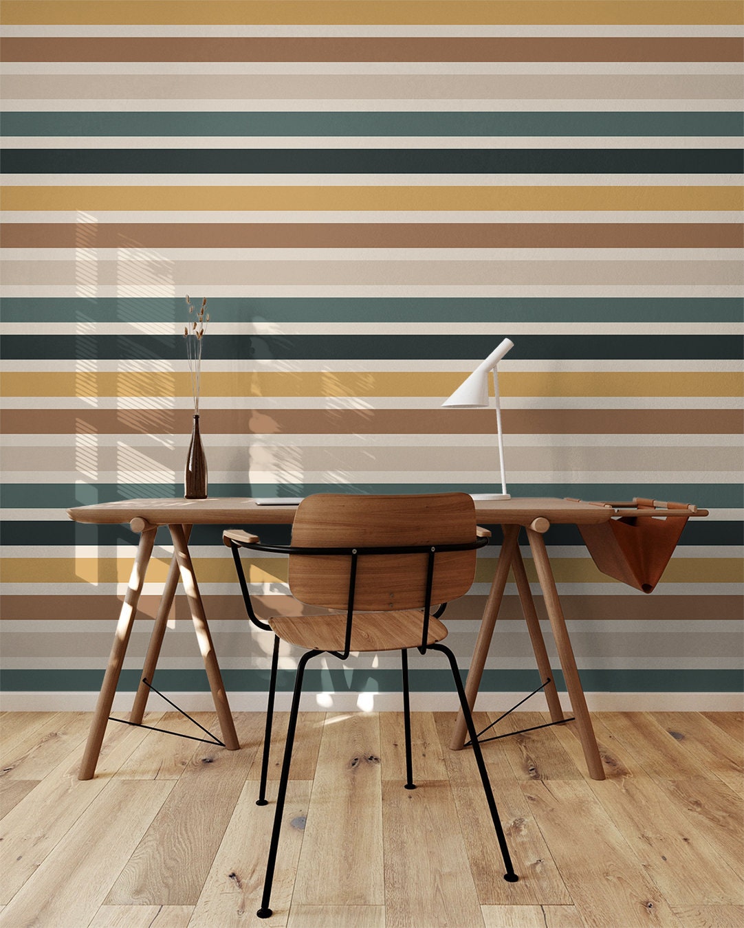Sunset Stripes Boho Wallpaper | Wallpaper Peel and Stick | Removable Wallpaper | Peel and Stick Wallpaper | Wall Paper Peel And Stick  2379 - JamesAndColors