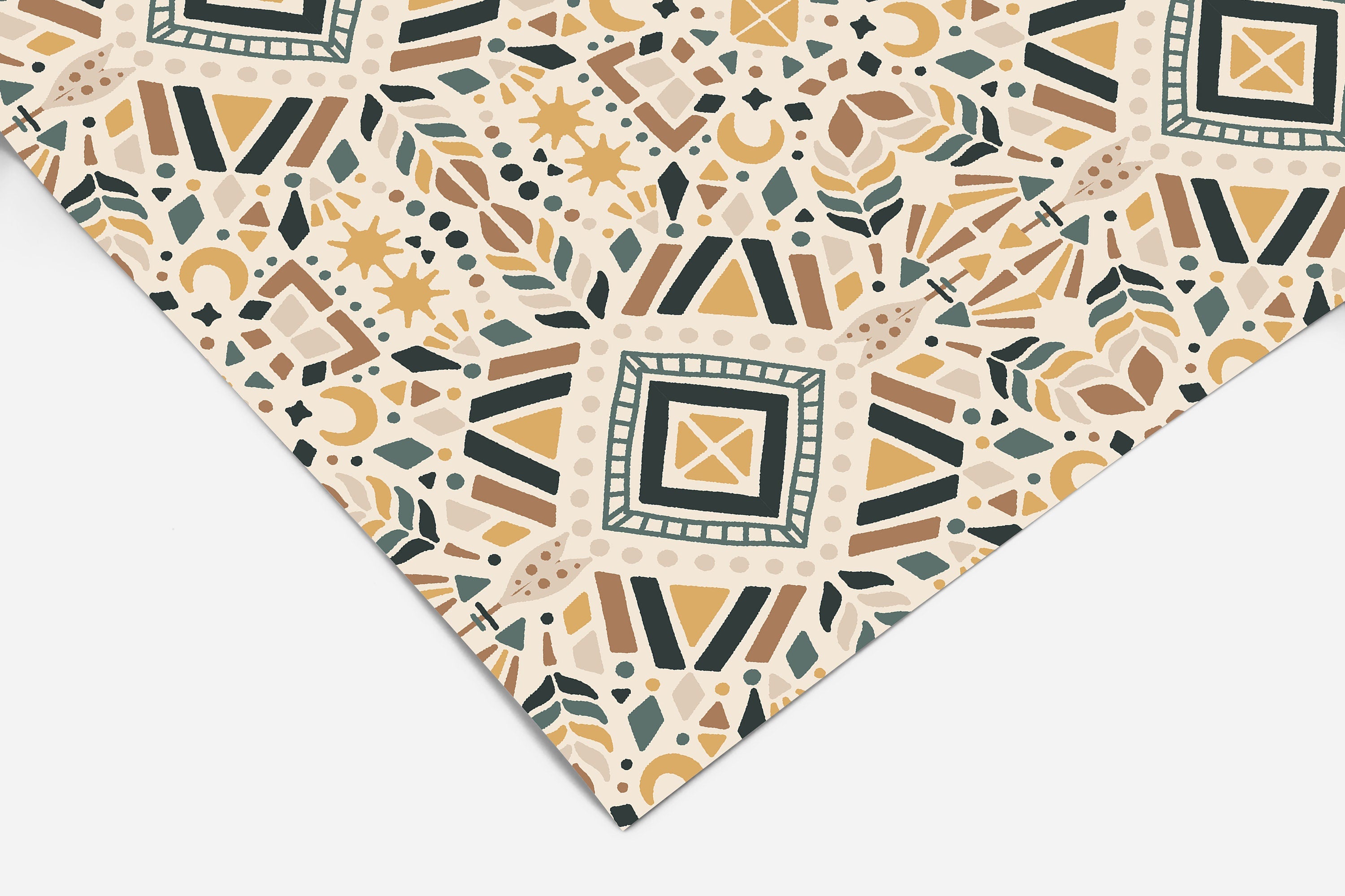 Geometric Peel And Stick Wallpaper | Black & Gold | 17.3" X 118" | Removable Self-Adhesive | For Walls, Furniture