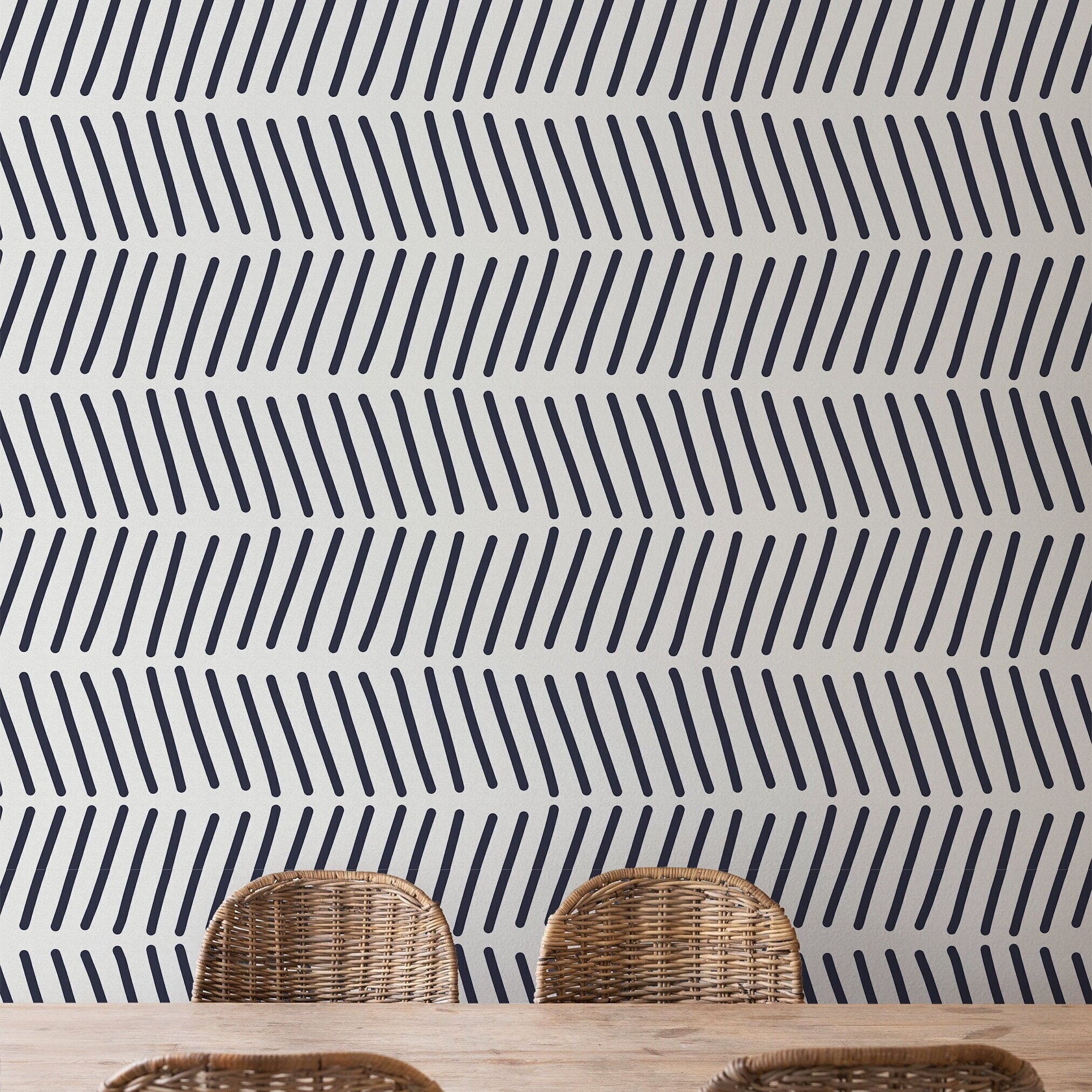 Black White Scandinavian Wallpaper | Wallpaper Peel and Stick | Removable Wallpaper | Wall Paper Peel And Stick | Wall Mural  Wall Decor 2048- JamesAndColors