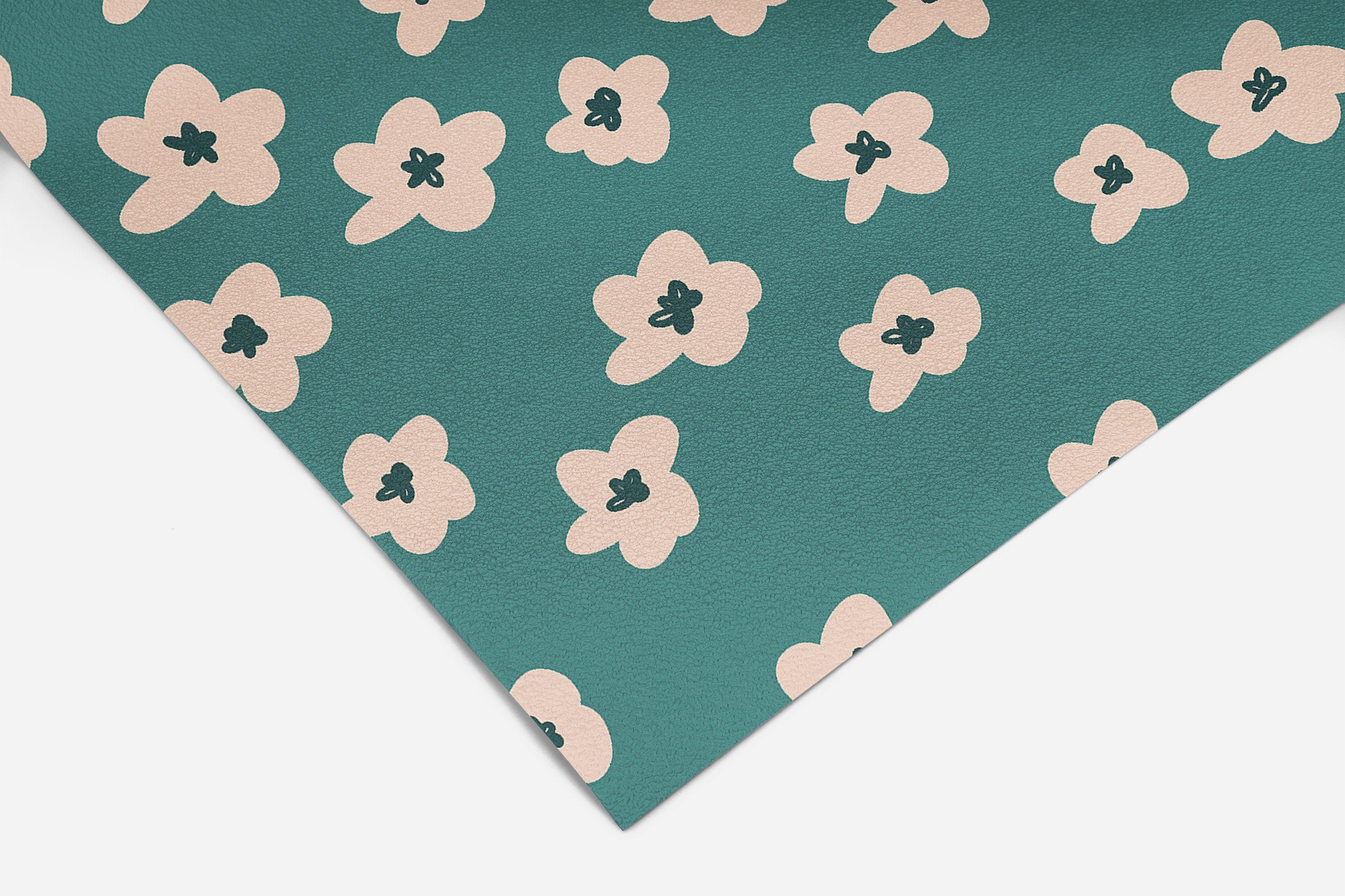 Teal Cream Mini Flower Wallpaper | Wallpaper Peel and Stick | Removable Wallpaper | Wall Paper Peel And Stick | Wall Mural | Wall Decor 147 - JamesAndColors