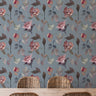 Blue Watercolor Floral Wallpaper | Wallpaper Peel and Stick | Removable Wallpaper | Wall Paper Peel And Stick | Wall Mural | Wall Decor 200 - JamesAndColors