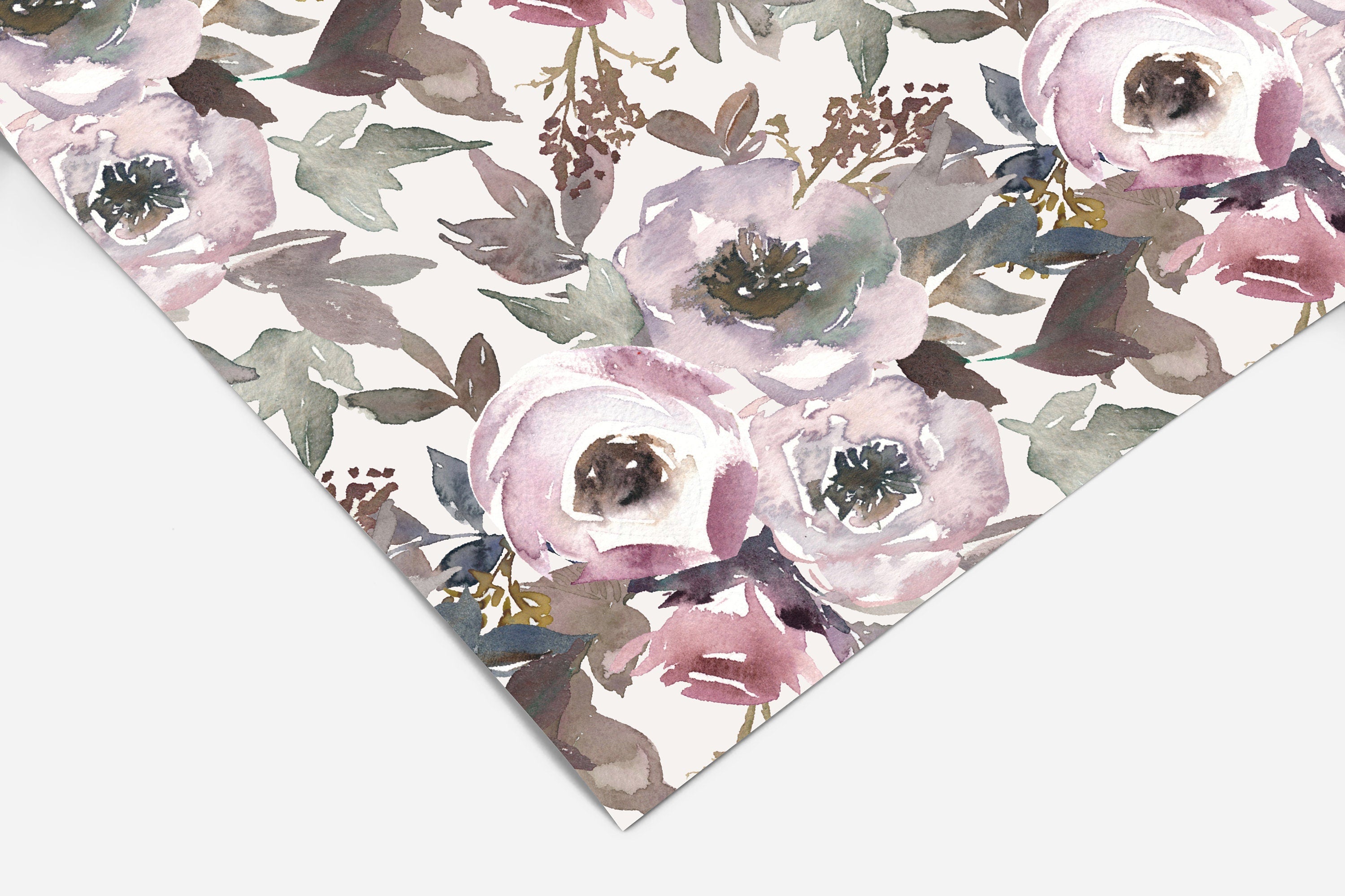 Watercolor Floral Contact Paper | Peel And Stick Wallpaper | Removable Wallpaper | Shelf Liner | Drawer Liner | Peel and Stick Paper 252