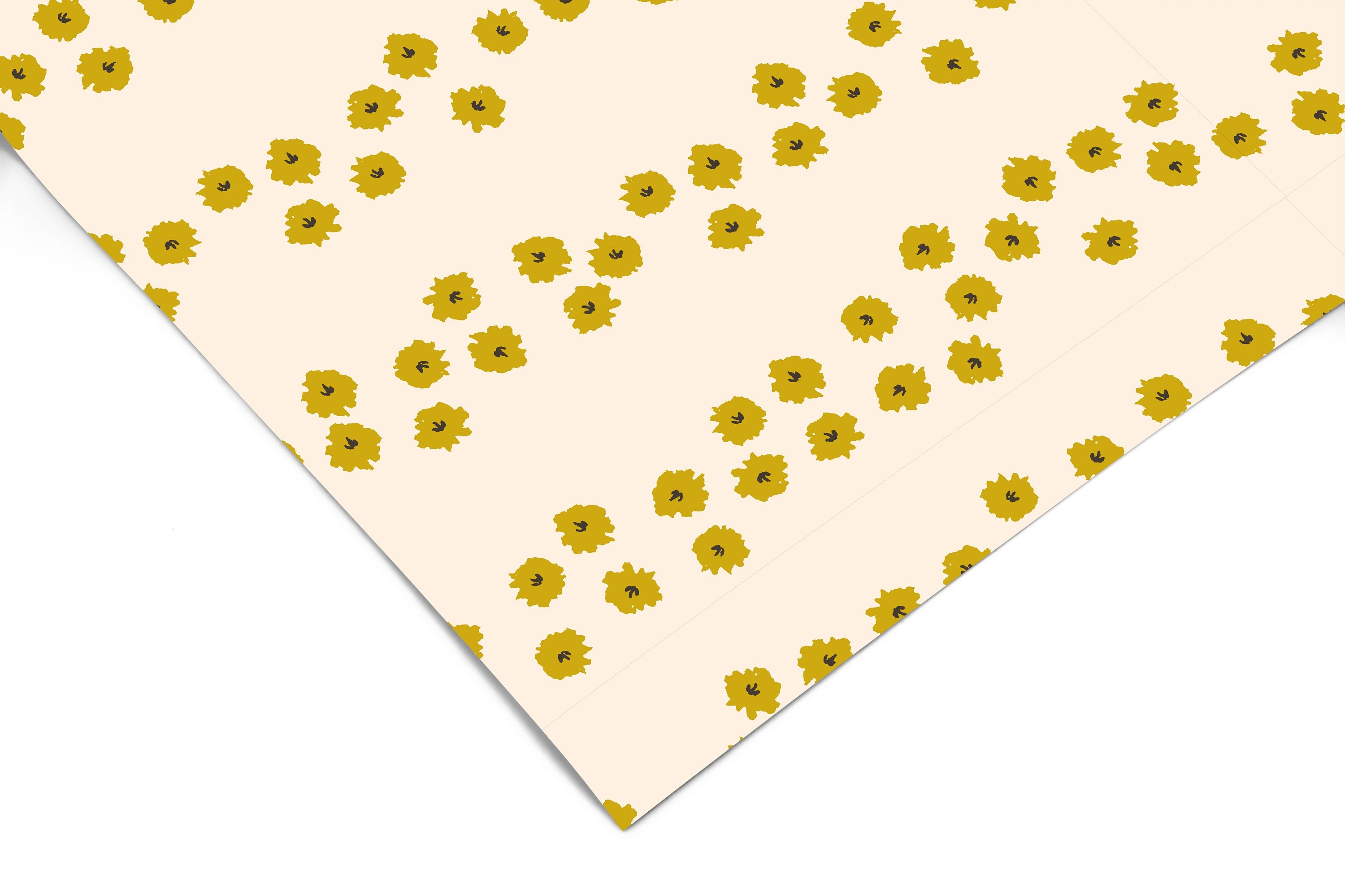 Little Yellow Flowers Contact Paper | Peel And Stick Wallpaper | Removable Wallpaper | Shelf Liner | Drawer Liner | Peel and Stick Paper 509 - JamesAndColors