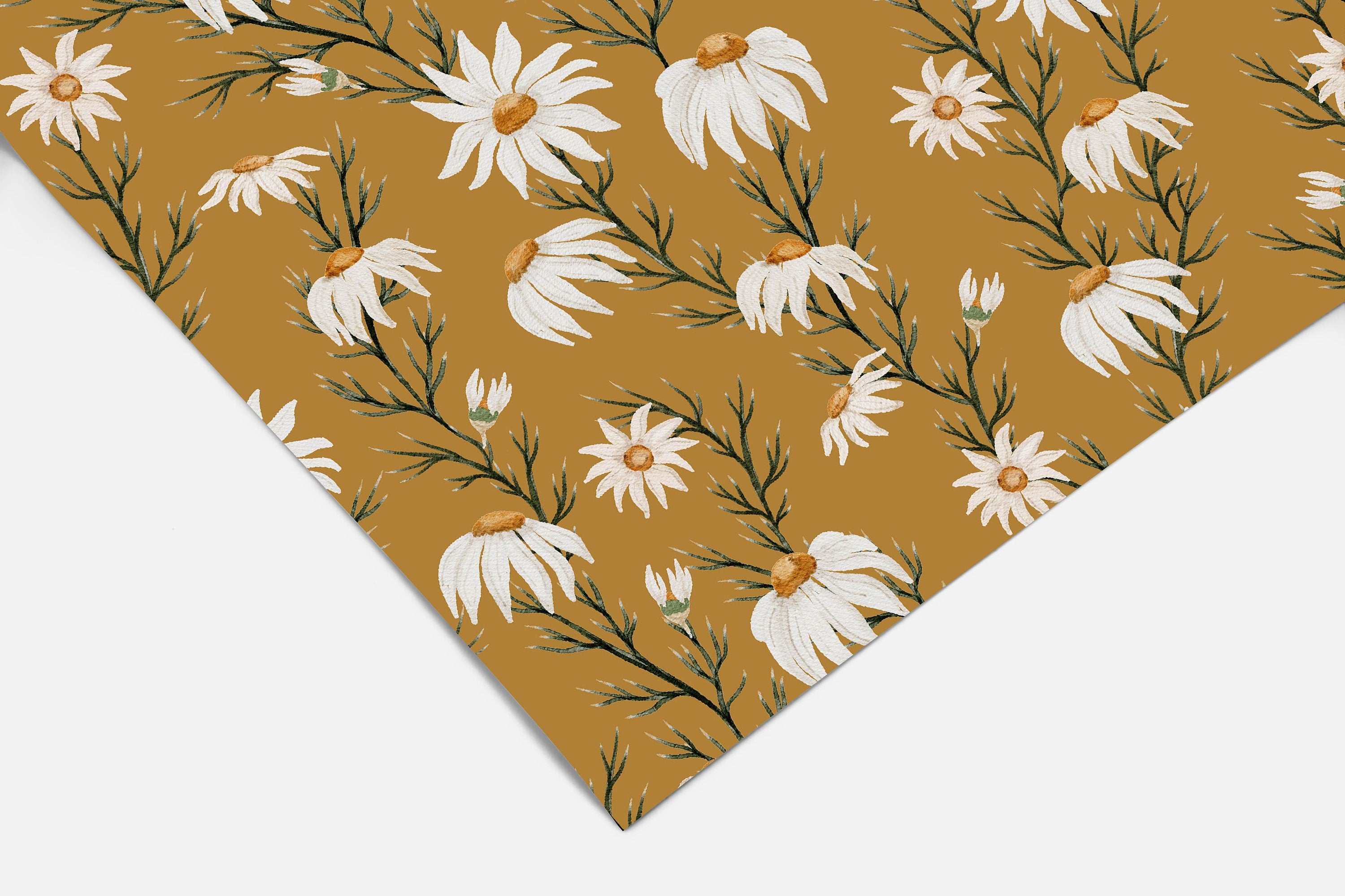 Wild Daisy Floral Contact Paper | Peel And Stick Wallpaper | Removable Wallpaper | Shelf Liner | Drawer Liner | Peel and Stick Paper 324