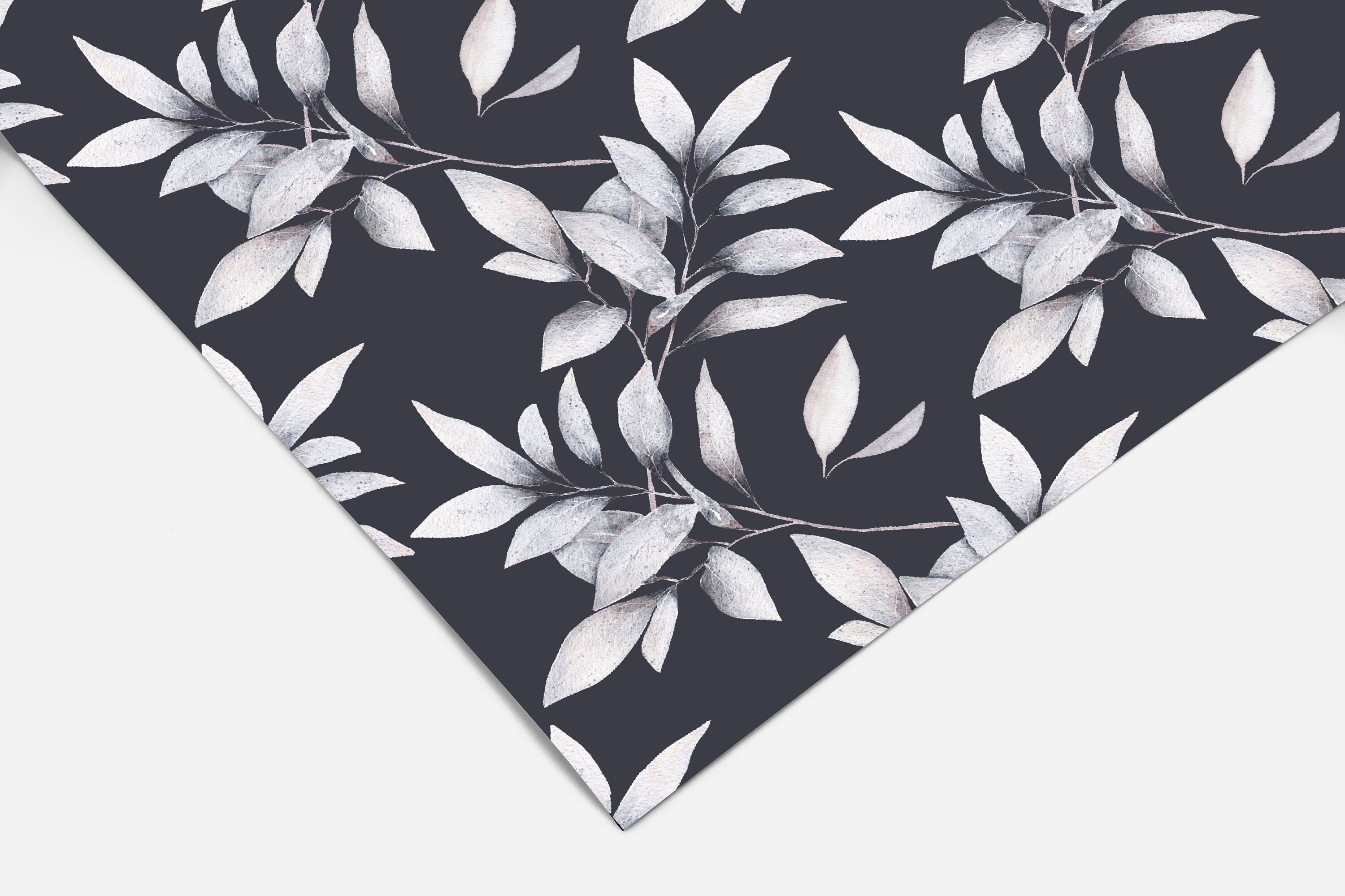 Navy White Floral Contact Paper | Peel And Stick Wallpaper | Removable Wallpaper | Shelf Liner | Drawer Liner | Peel and Stick Paper 327