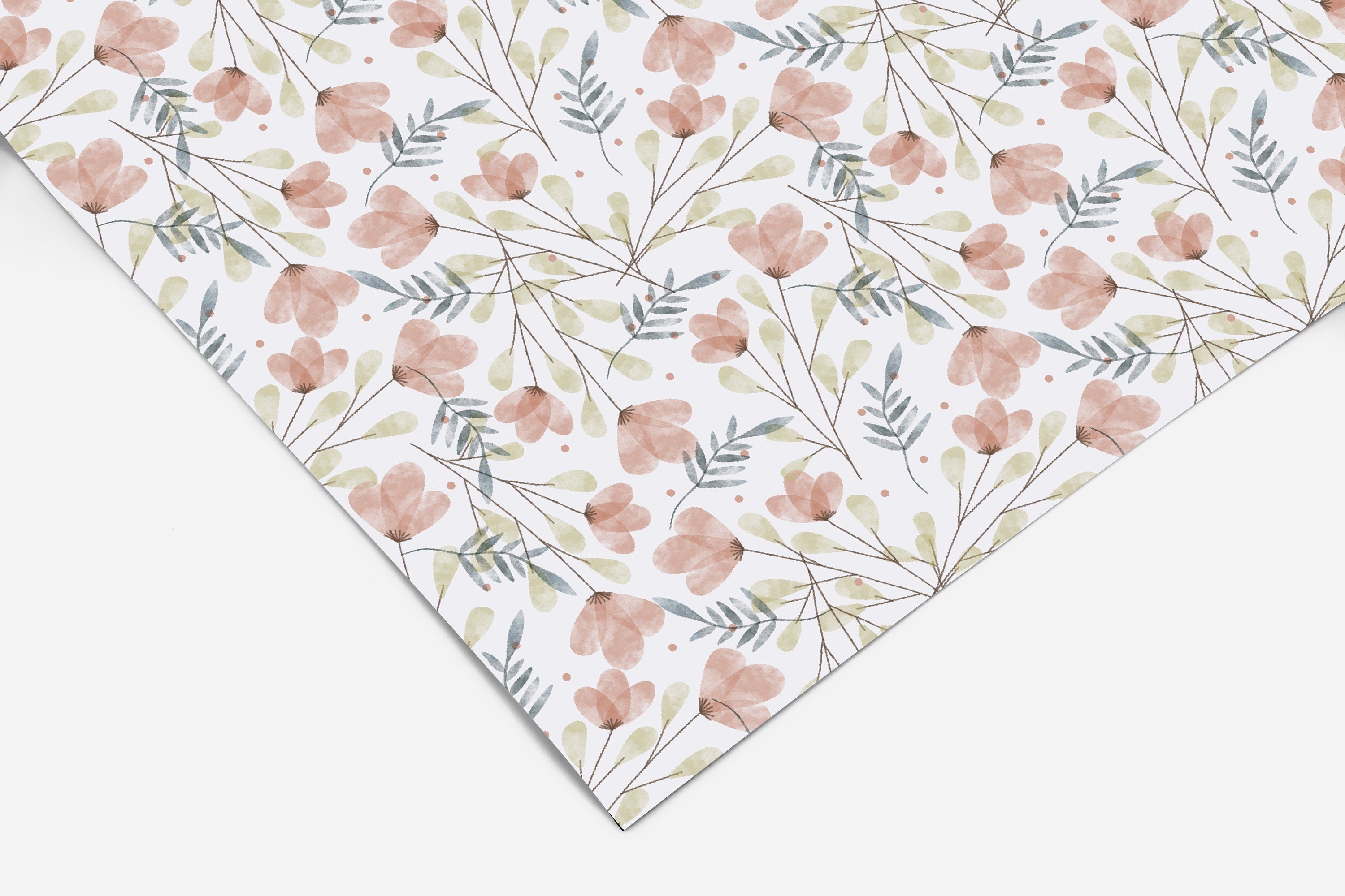 Sweet Pink Floral Contact Paper | Peel And Stick Wallpaper | Removable ...