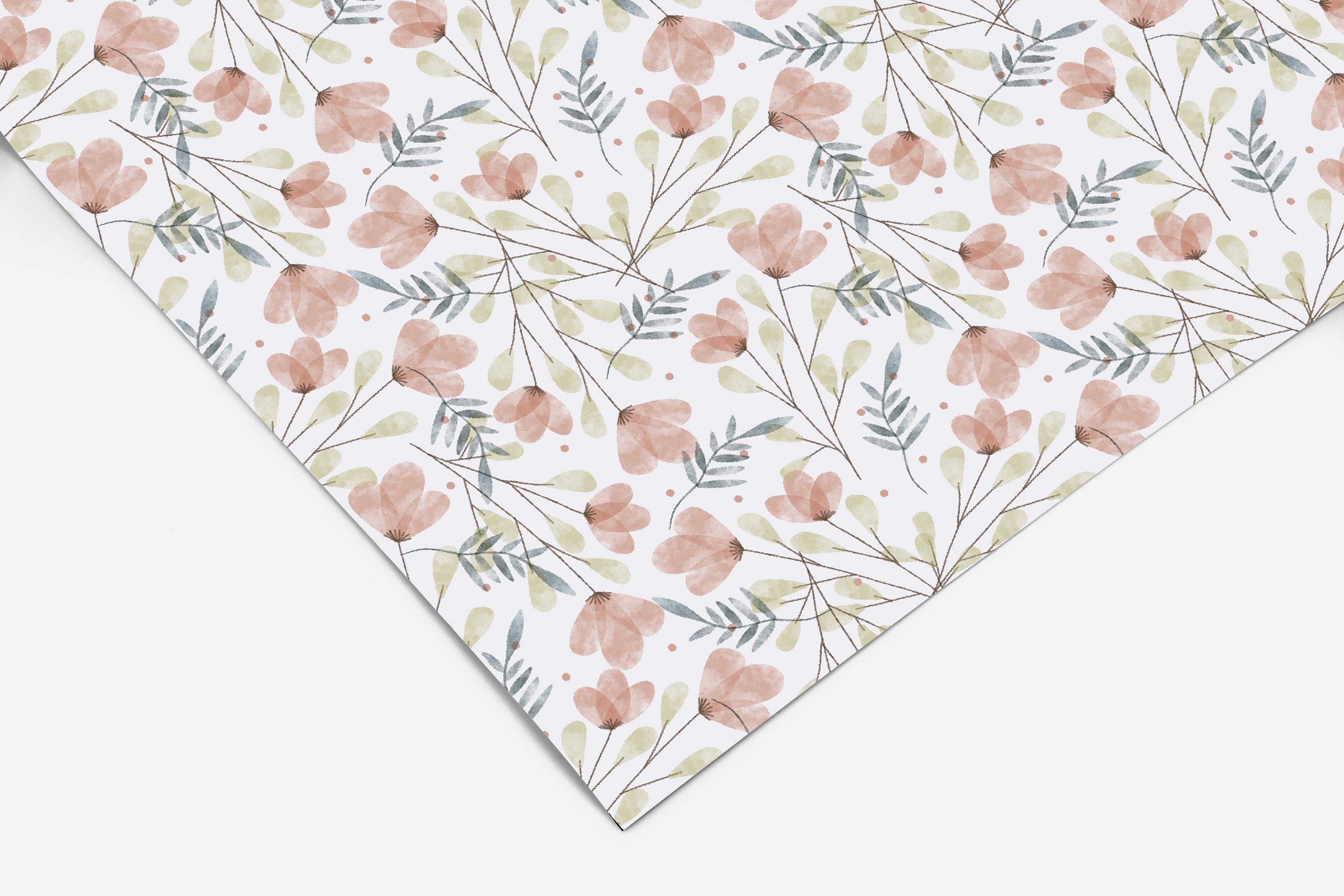 Sweet Pink Floral Contact Paper | Peel And Stick Wallpaper | Removable Wallpaper | Shelf Liner | Drawer Liner | Peel and Stick Paper 332