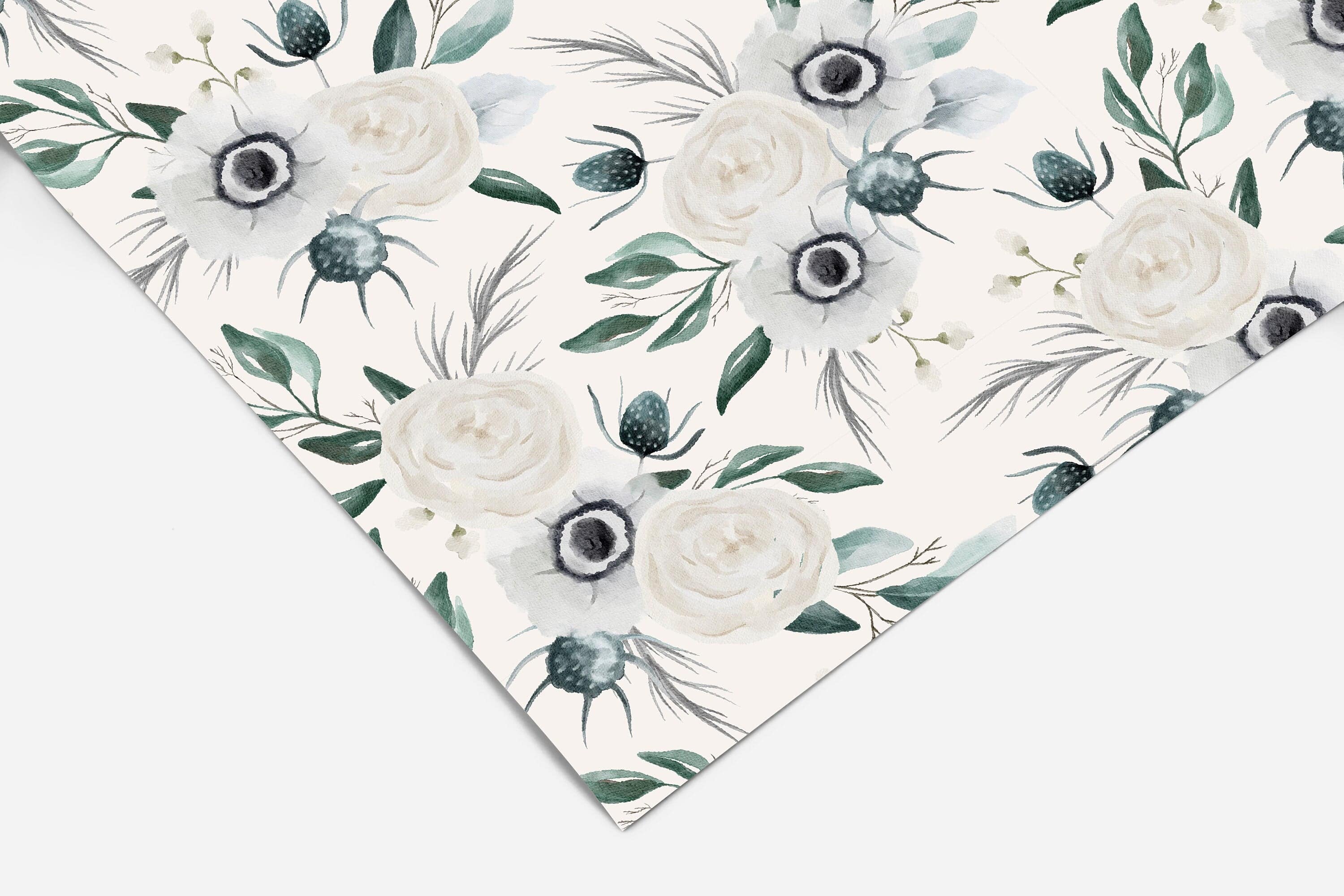 Farmhouse Floral Contact Paper | Peel And Stick Wallpaper | Removable Wallpaper | Shelf Liner | Drawer Liner | Peel and Stick Paper 353