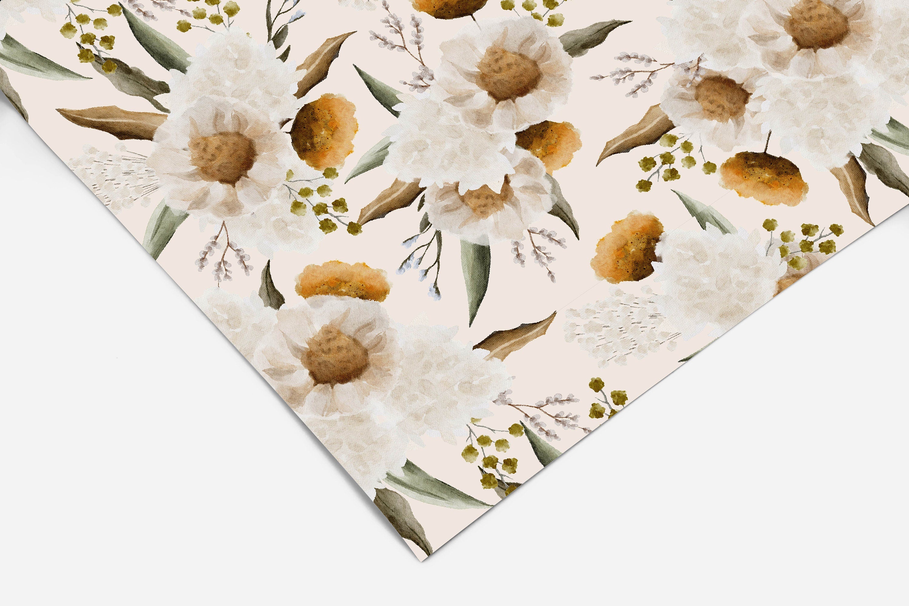 Farmhouse Floral Contact Paper | Peel And Stick Wallpaper | Removable Wallpaper | Shelf Liner | Drawer Liner | Peel and Stick Paper 350