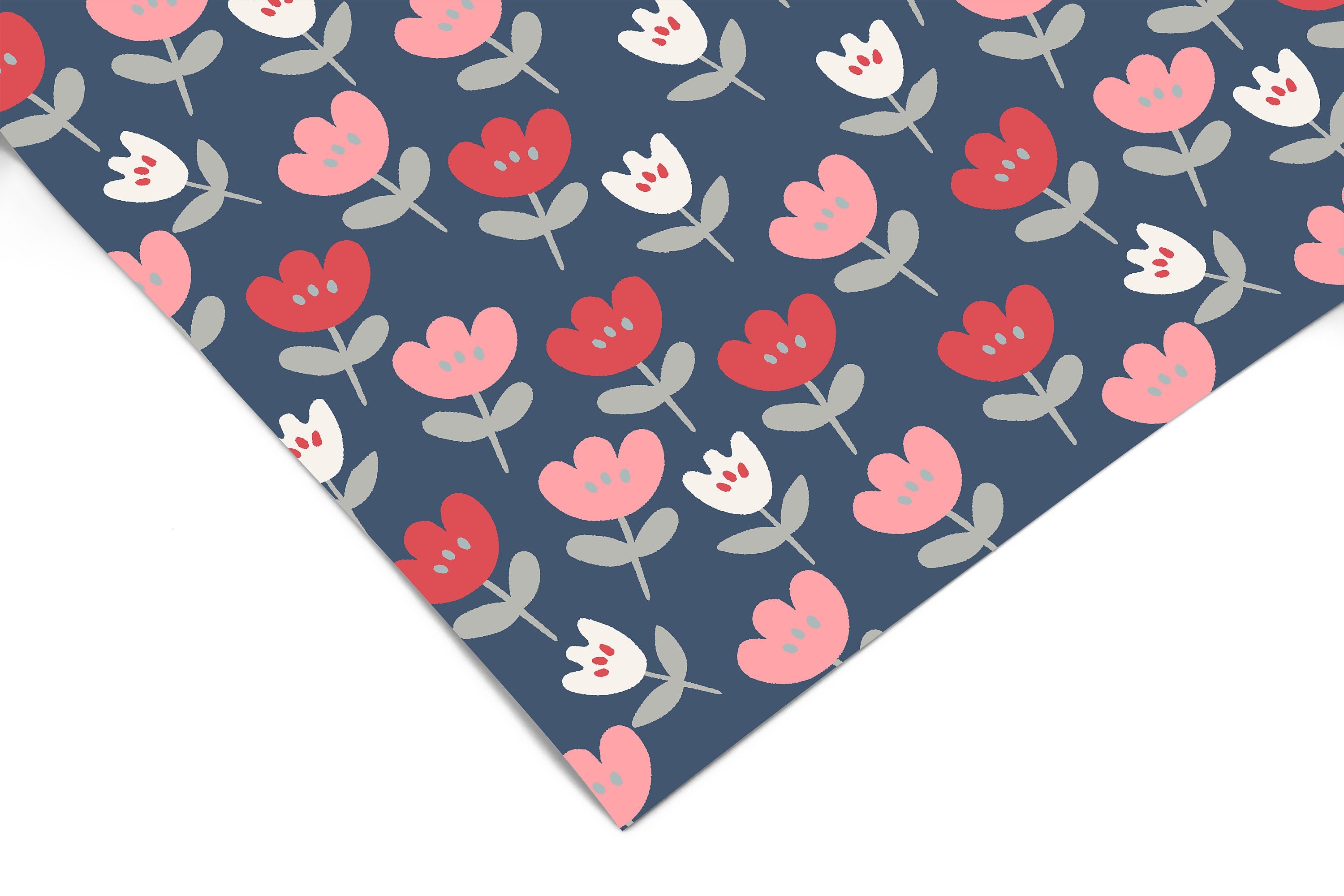 Blue Floral Farmhouse Contact Paper | Peel And Stick Wallpaper | Removable Wallpaper | Shelf Liner | Drawer Liner | Peel and Stick Paper 529