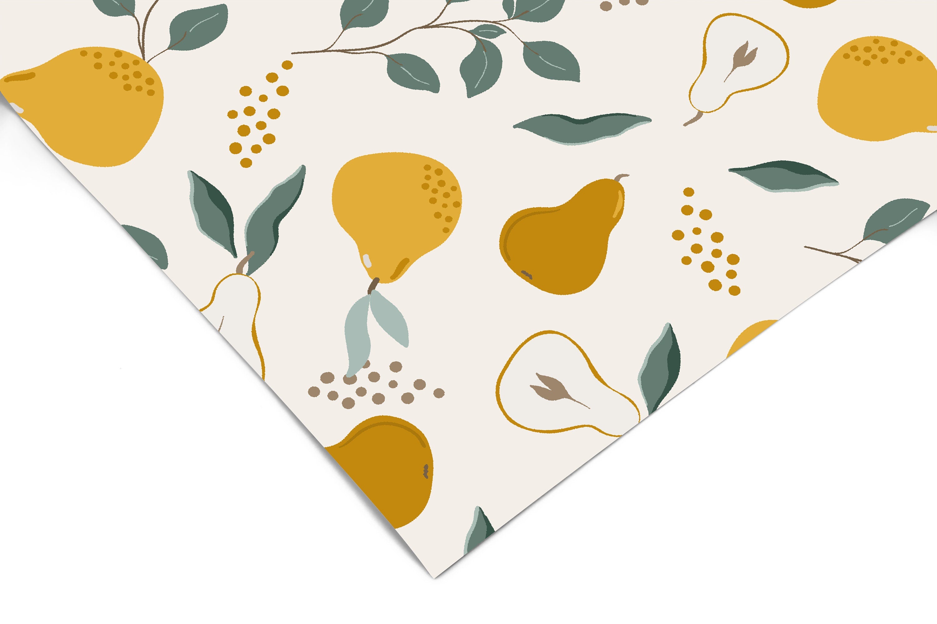 Boho Pear Kitchen Wallpaper | Wallpaper Peel and Stick | Removable Wallpaper | Wall Paper Peel And Stick | Wall Mural Wall Decor 2409 - JamesAndColors