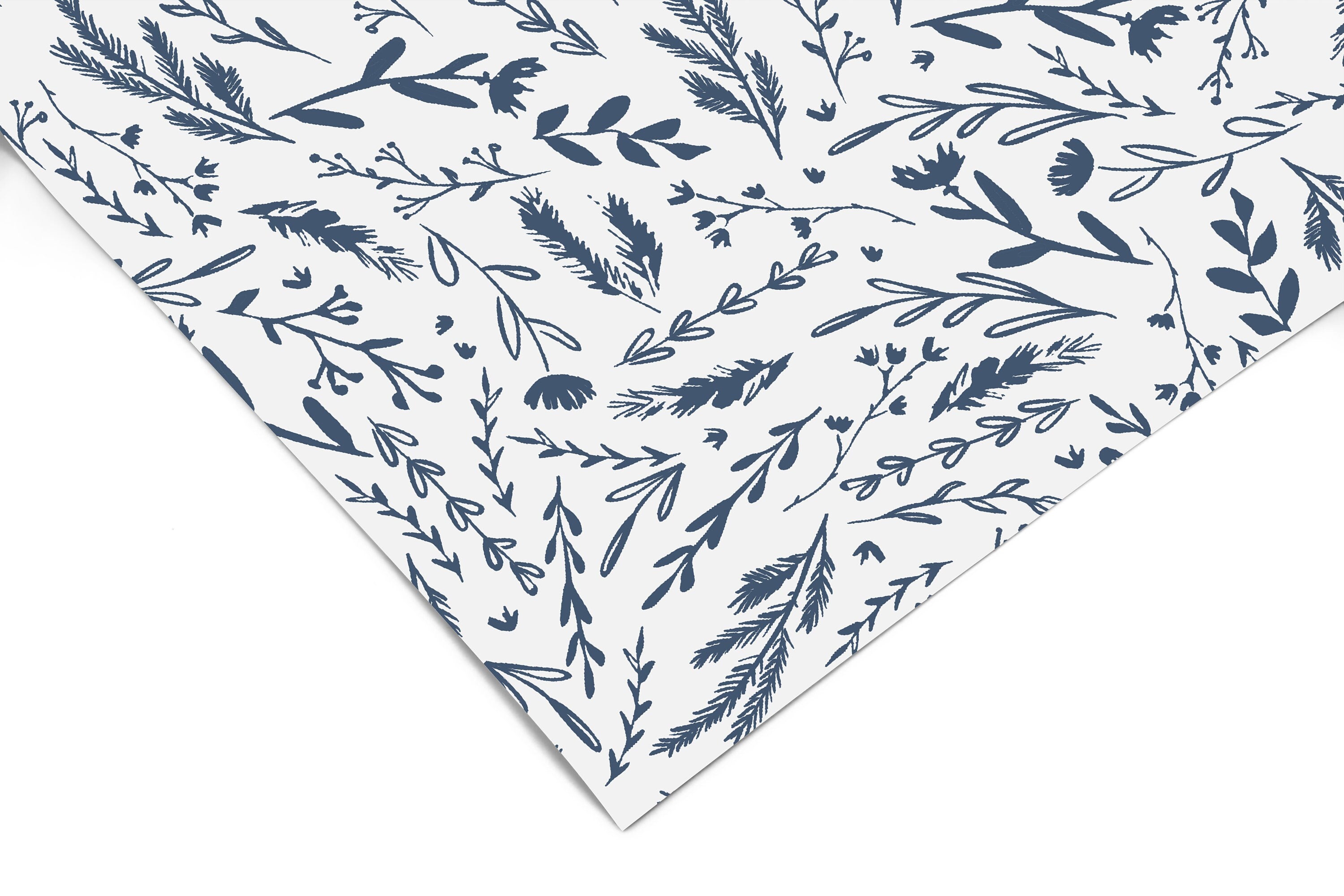 Blue White Wildflower Wallpaper | Wallpaper Peel and Stick | Removable Wallpaper | Wall Paper Peel And Stick | Wall Mural Wall Decor 2395 - JamesAndColors