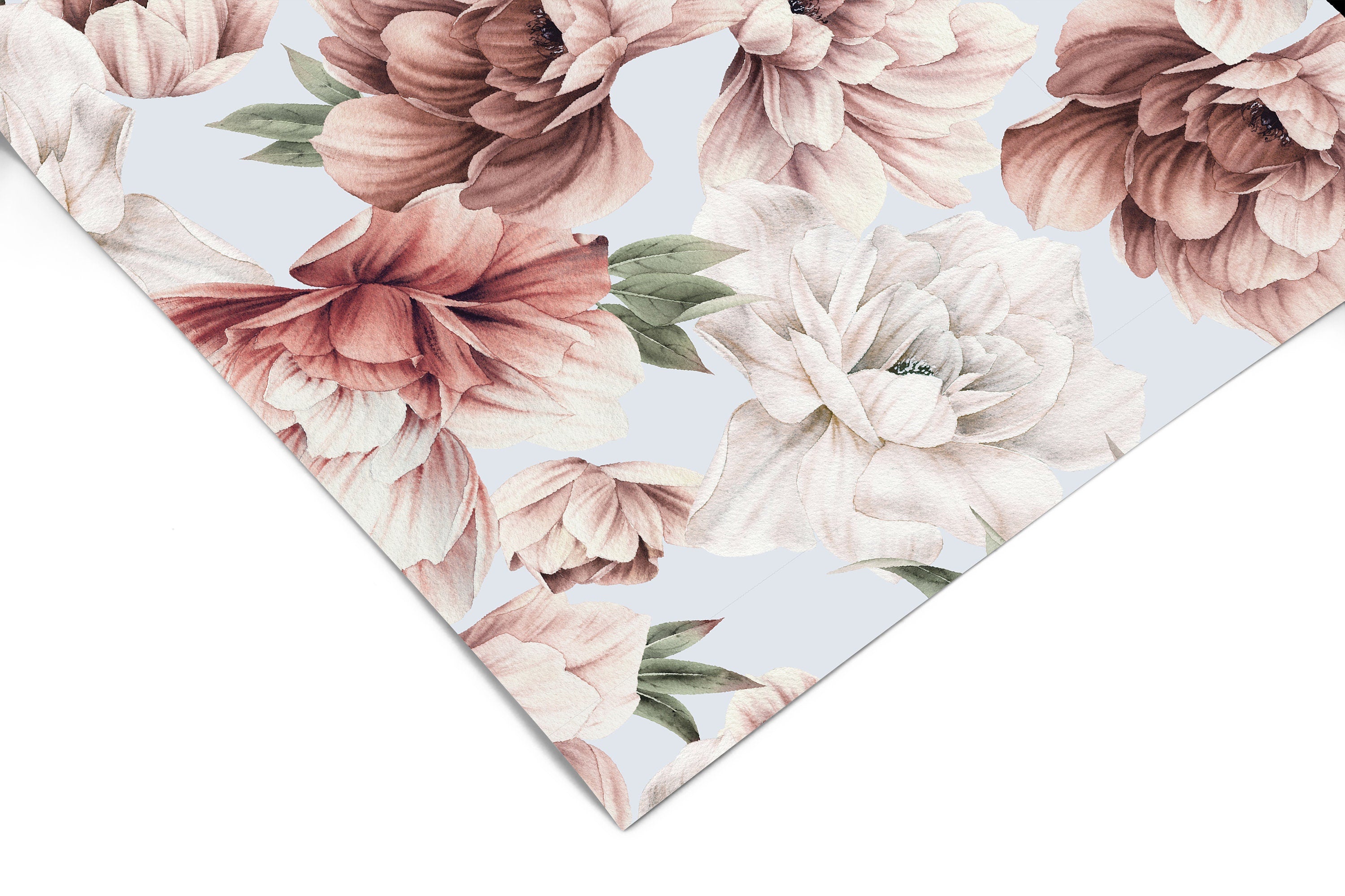 Peony Prestige | Pastel Floral Removable Contact Paper for Shelves, Cabinets, Walls, DIY Home Decor 575