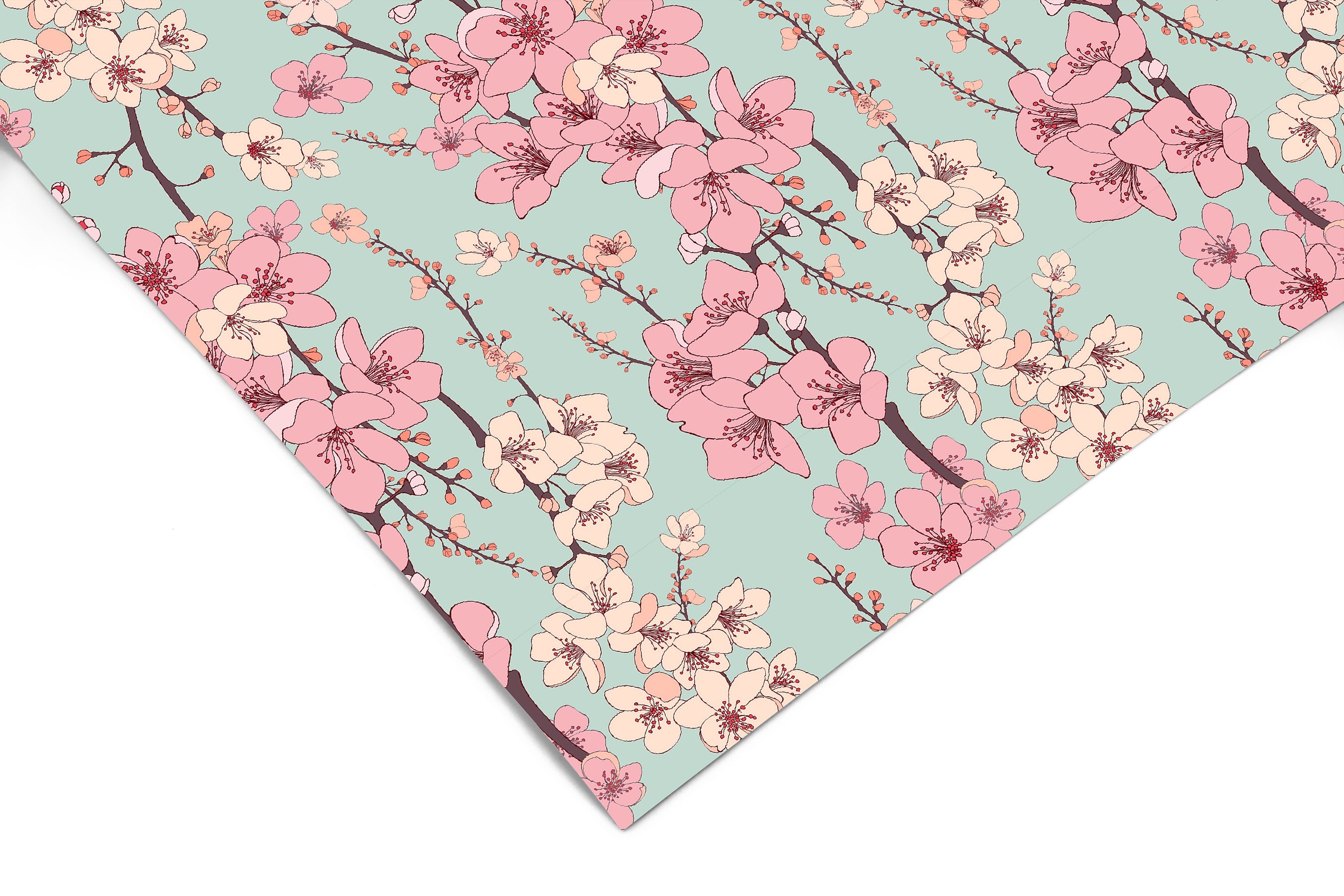 Pastel Blossom Floral Contact Paper | Peel And Stick Wallpaper | Removable Wallpaper | Shelf Liner | Drawer Liner | Peel and Stick Paper 569