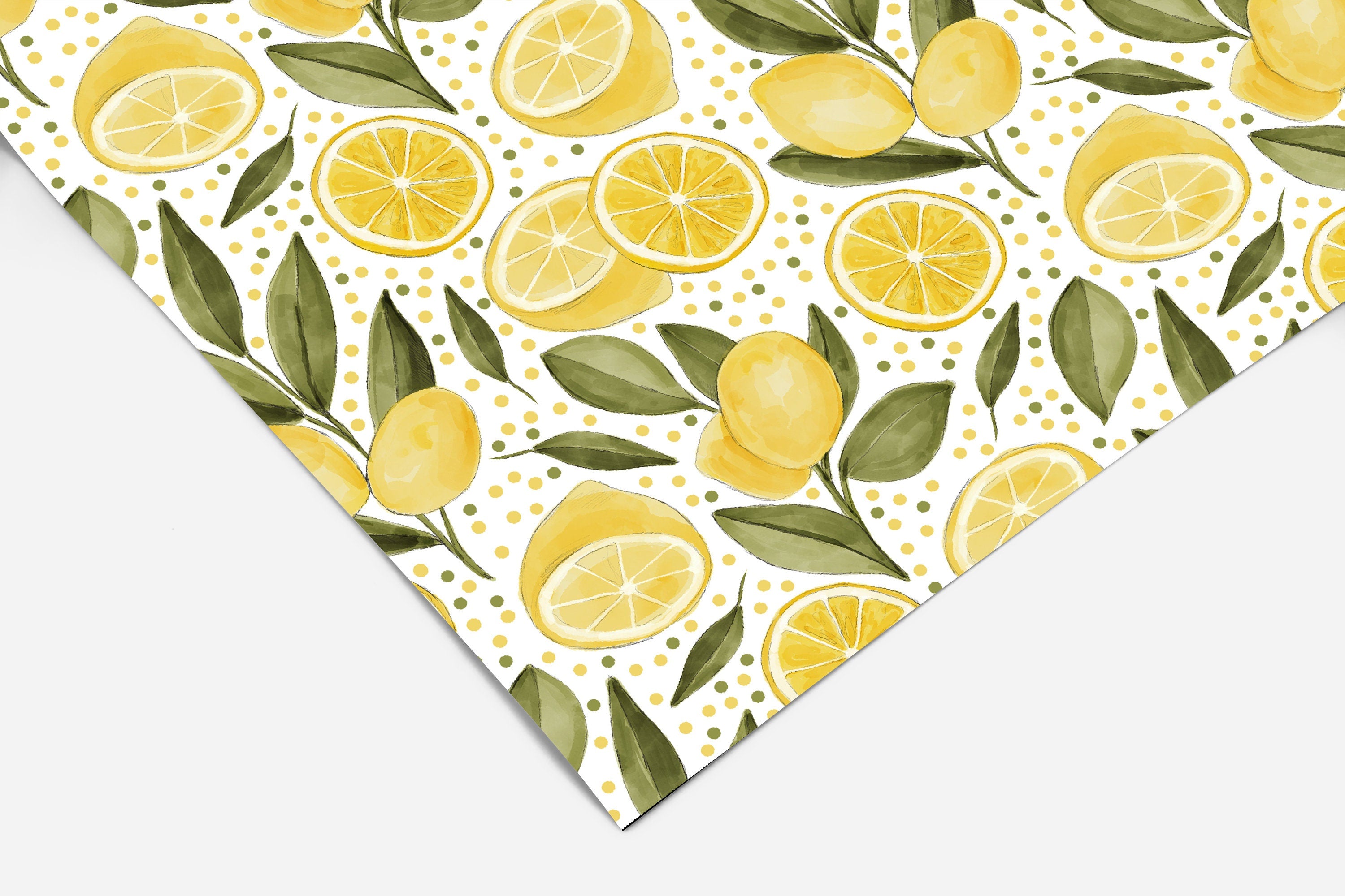 Kitchen Lemon Contact Paper | Peel And Stick Wallpaper | Removable Wallpaper | Shelf Liner | Drawer Liner | Peel and Stick Paper 409 - JamesAndColors