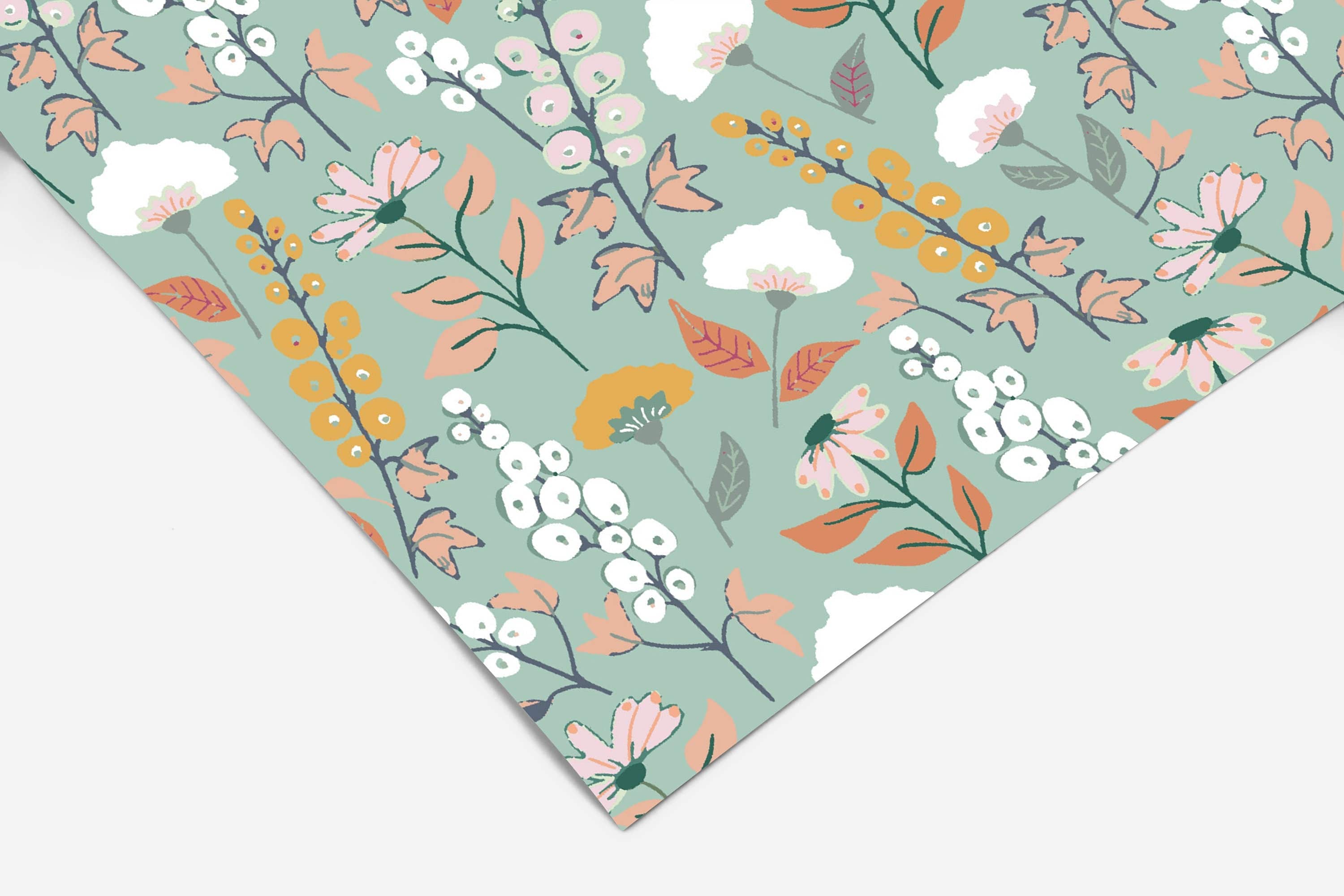 Wildflower Floral Contact Paper | Peel And Stick Wallpaper | Removable Wallpaper | Shelf Liner | Drawer Liner | Peel and Stick Paper 426