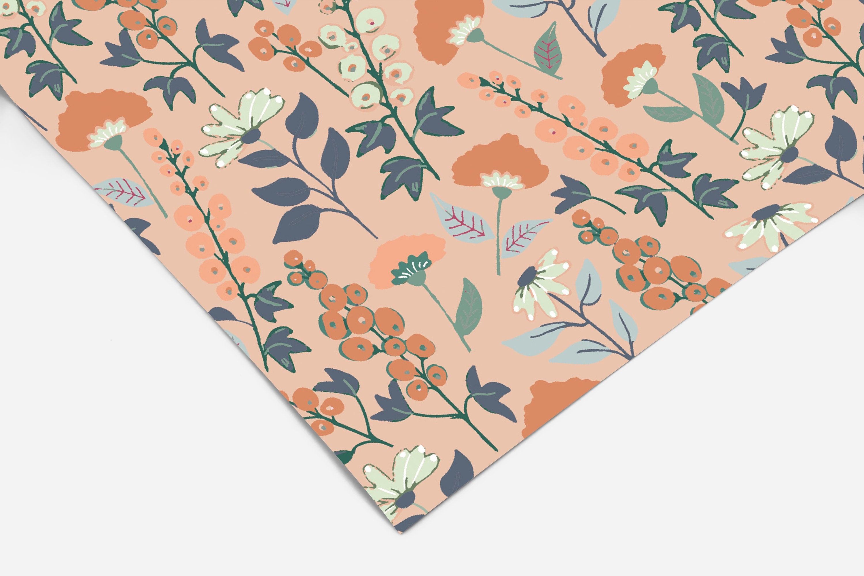 Wildflower Floral Contact Paper | Peel And Stick Wallpaper | Removable Wallpaper | Shelf Liner | Drawer Liner | Peel and Stick Paper 427