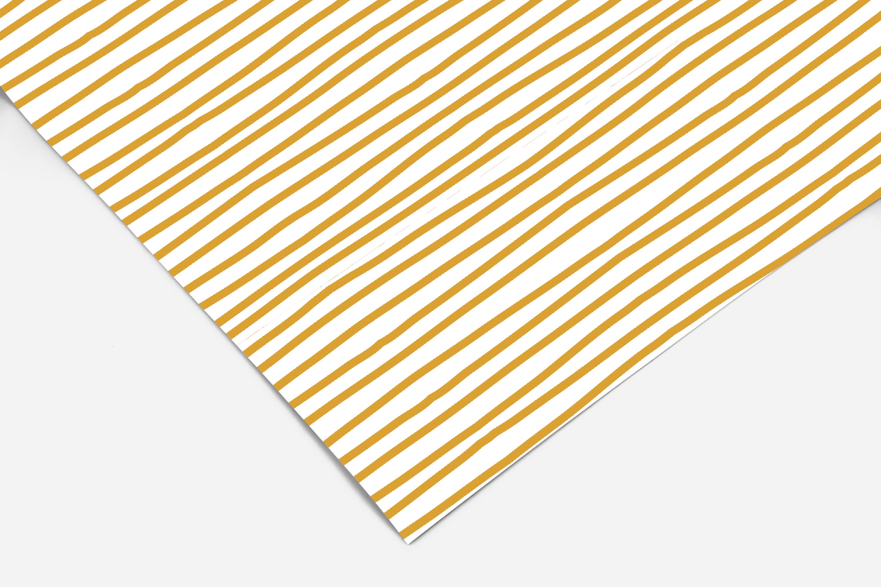 Golden Yellow Stripe Contact Paper | Peel And Stick Wallpaper | Removable Wallpaper | Shelf Liner | Drawer Liner | Peel and Stick Paper 430 - JamesAndColors