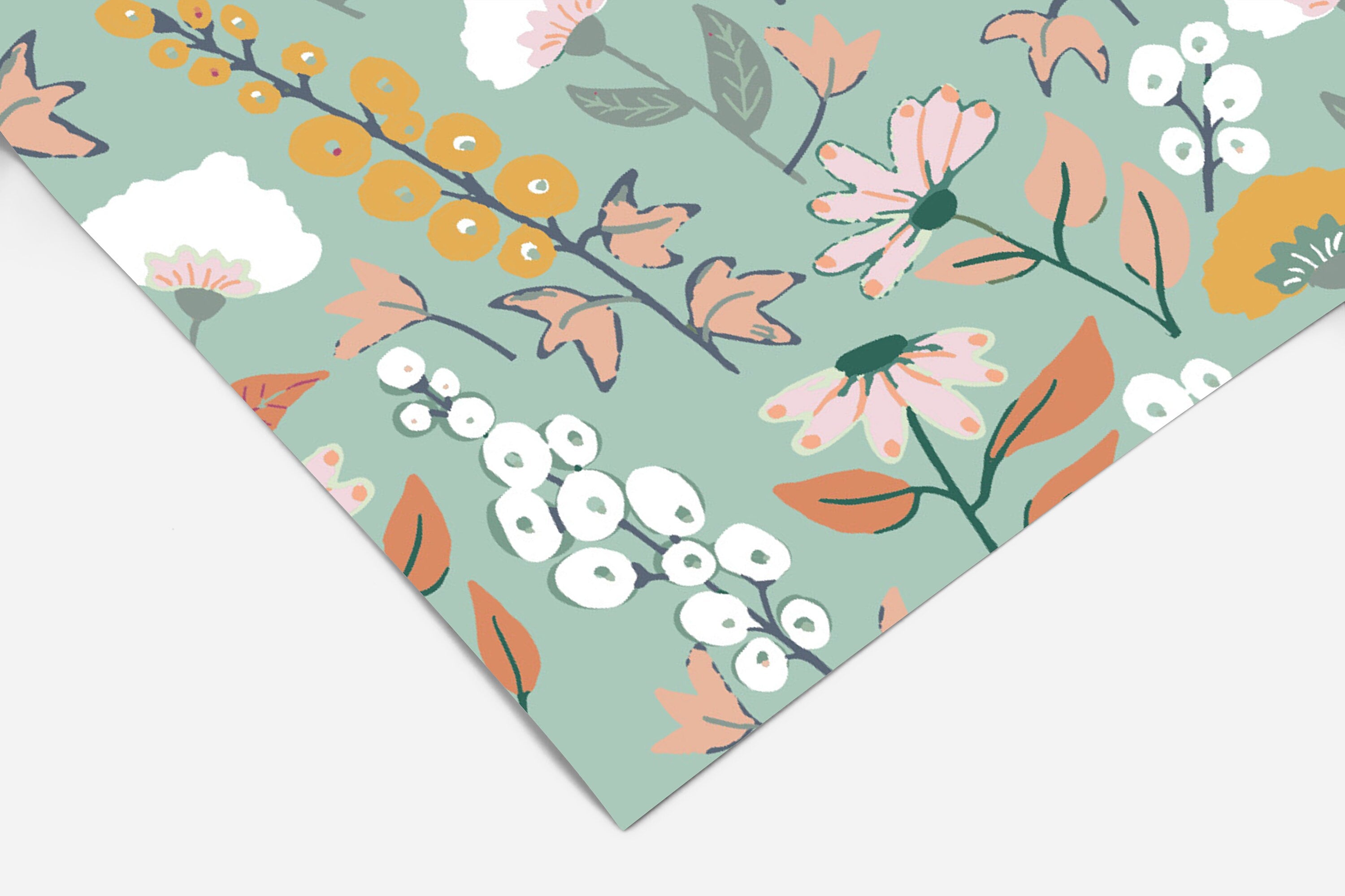 Wildflower Floral Wallpaper | Removable Wallpaper | Peel And Stick Wallpaper | Adhesive Wallpaper | Wall Paper Peel Stick Wall Mural 2308 - JamesAndColors