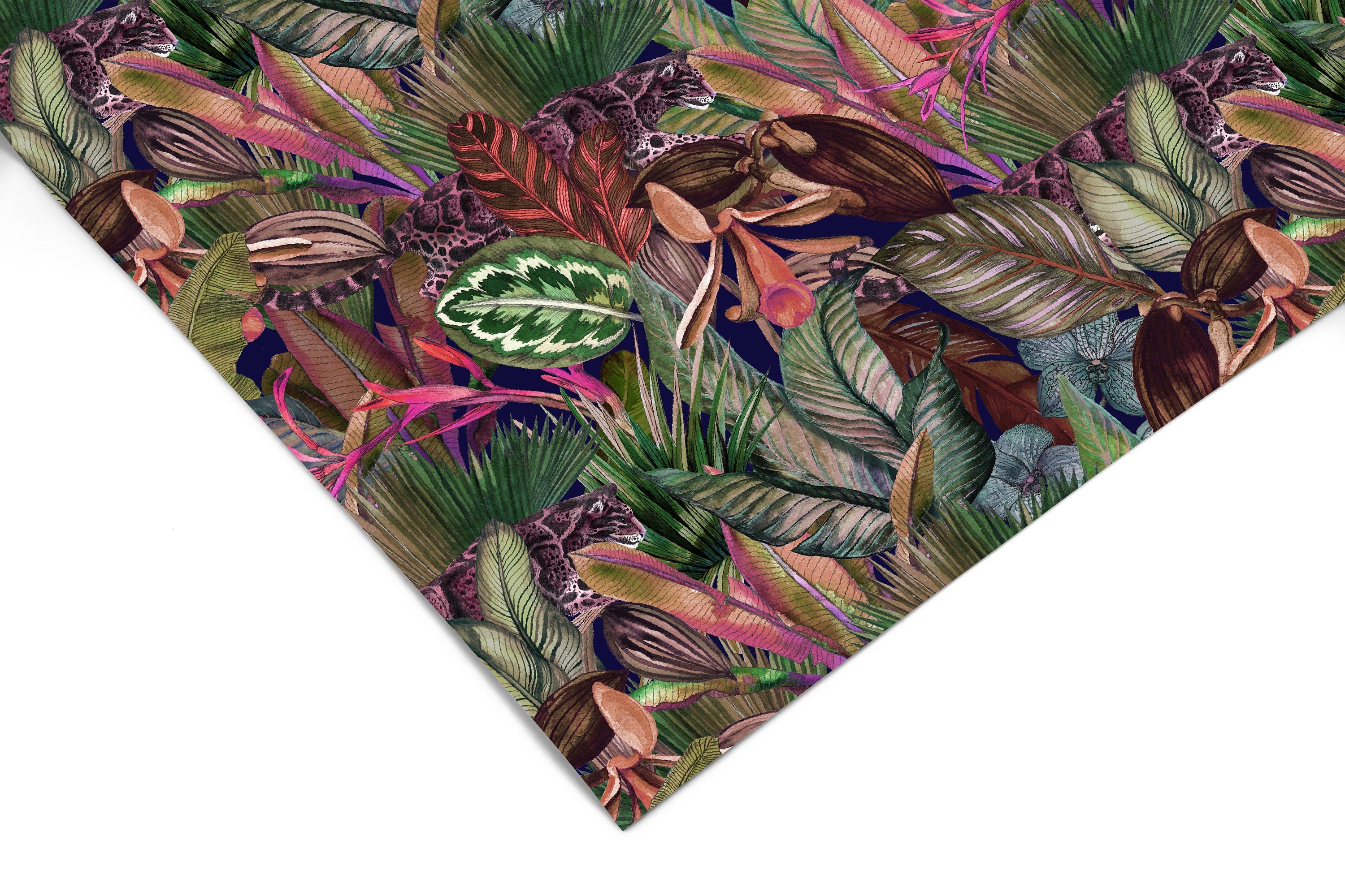 Dark Tropical Floral Contact Paper | Peel And Stick Wallpaper | Removable Wallpaper | Shelf Liner | Drawer Liner | Peel and Stick Paper 443