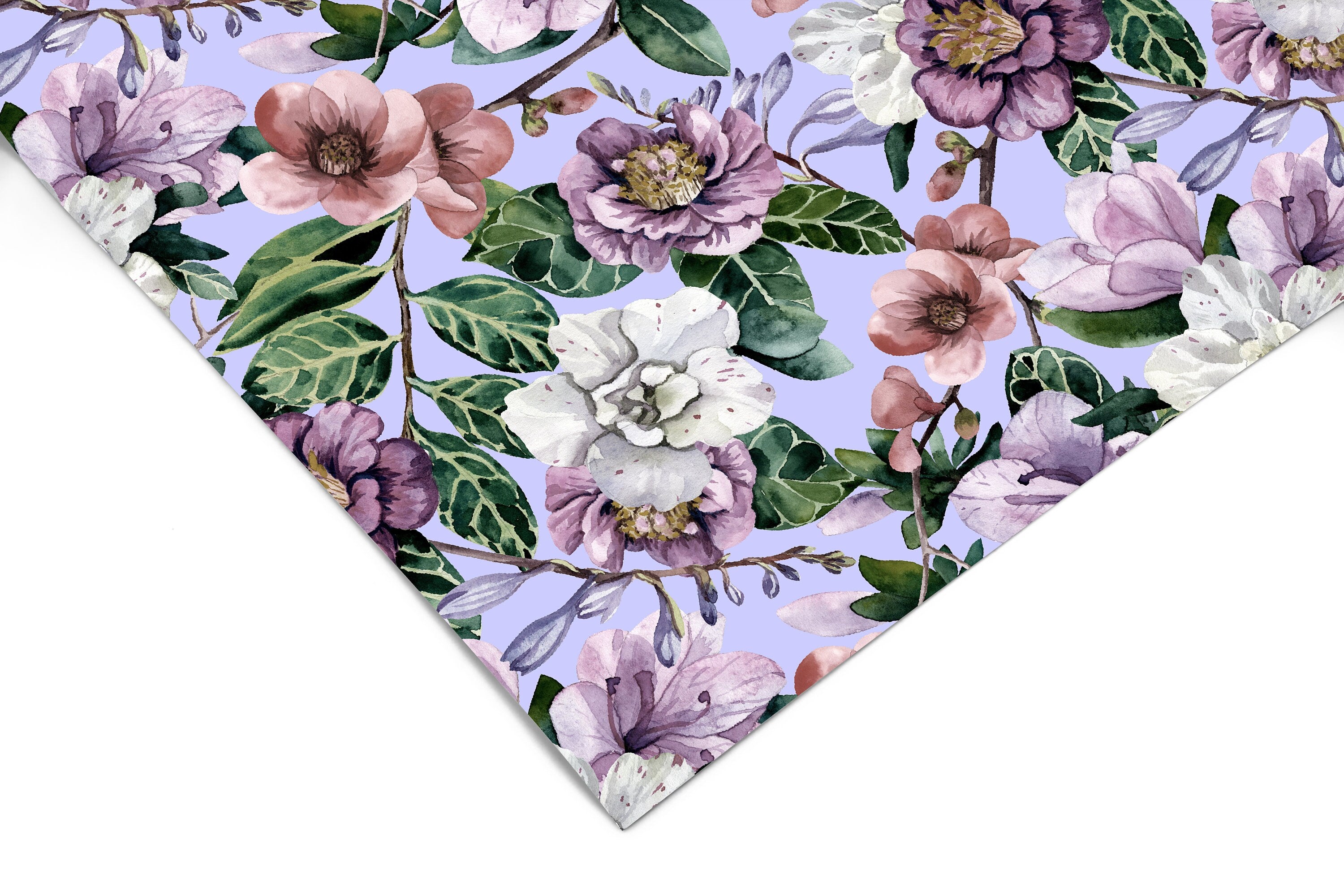 Light Purple Tropical Contact Paper | Peel And Stick Wallpaper | Removable Wallpaper | Shelf Liner | Drawer Liner | Peel and Stick Paper 456 - JamesAndColors