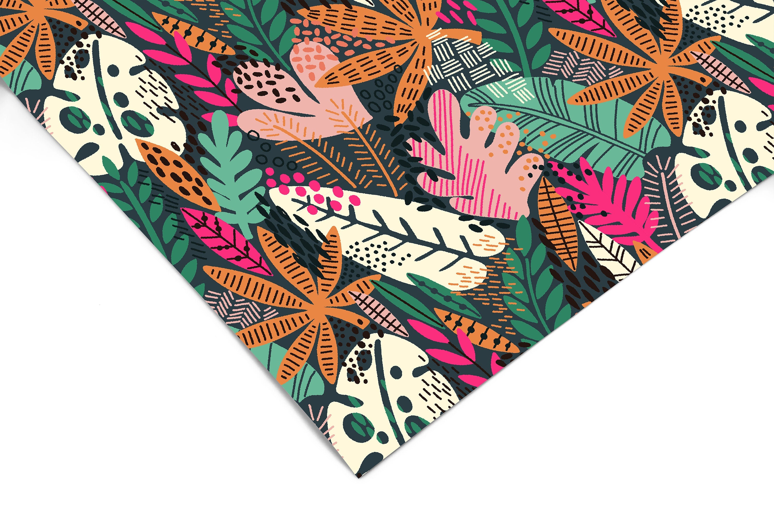 Dark Exotic Tropical Contact Paper | Peel And Stick Wallpaper | Removable Wallpaper | Shelf Liner | Drawer Liner | Peel and Stick Paper 474 - JamesAndColors