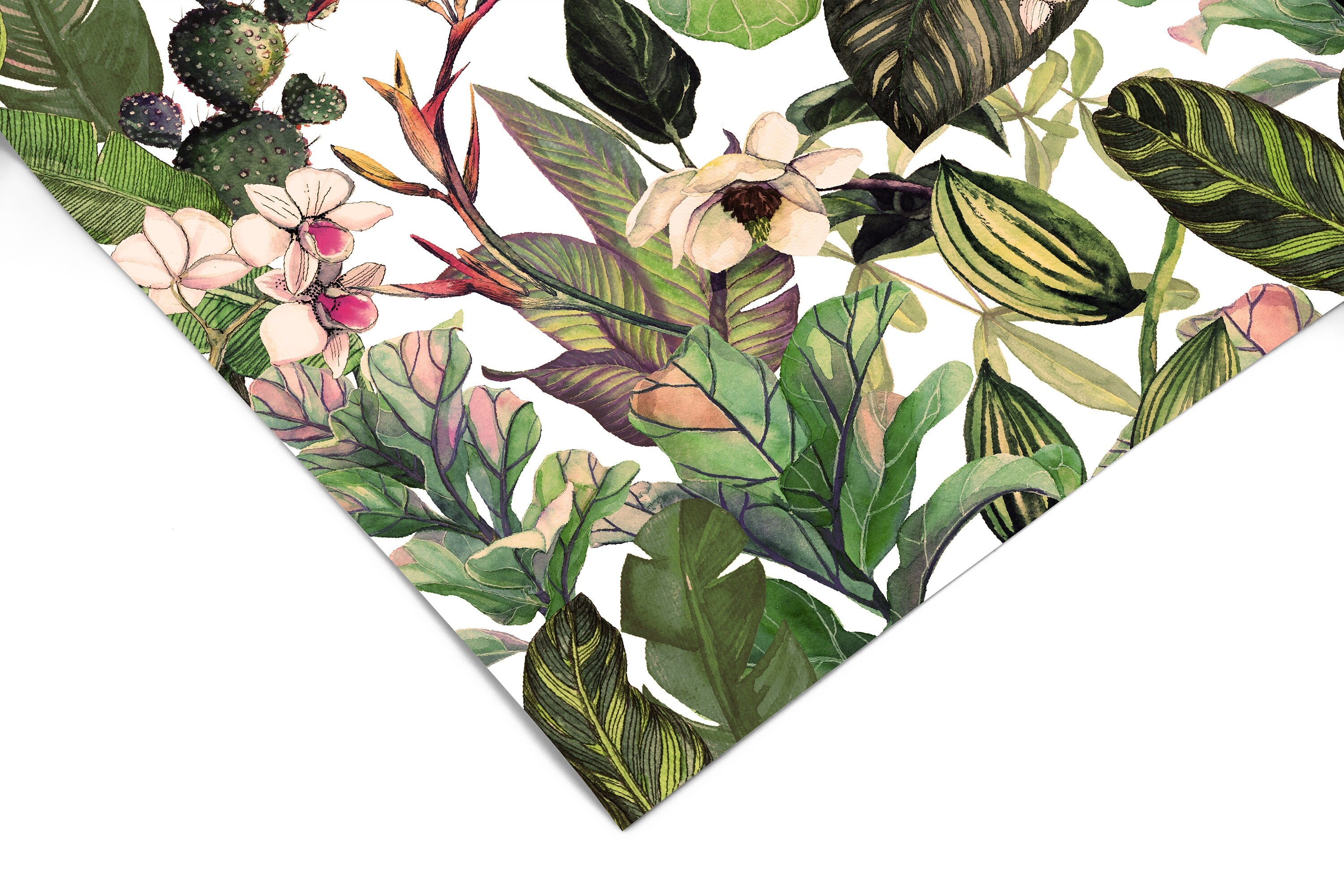 Dark Botanical Leaf Wallpaper | Removable Wallpaper | Peel And Stick Wallpaper | Adhesive Wallpaper | Wall Paper Peel Stick Wall Mural 2356 - JamesAndColors