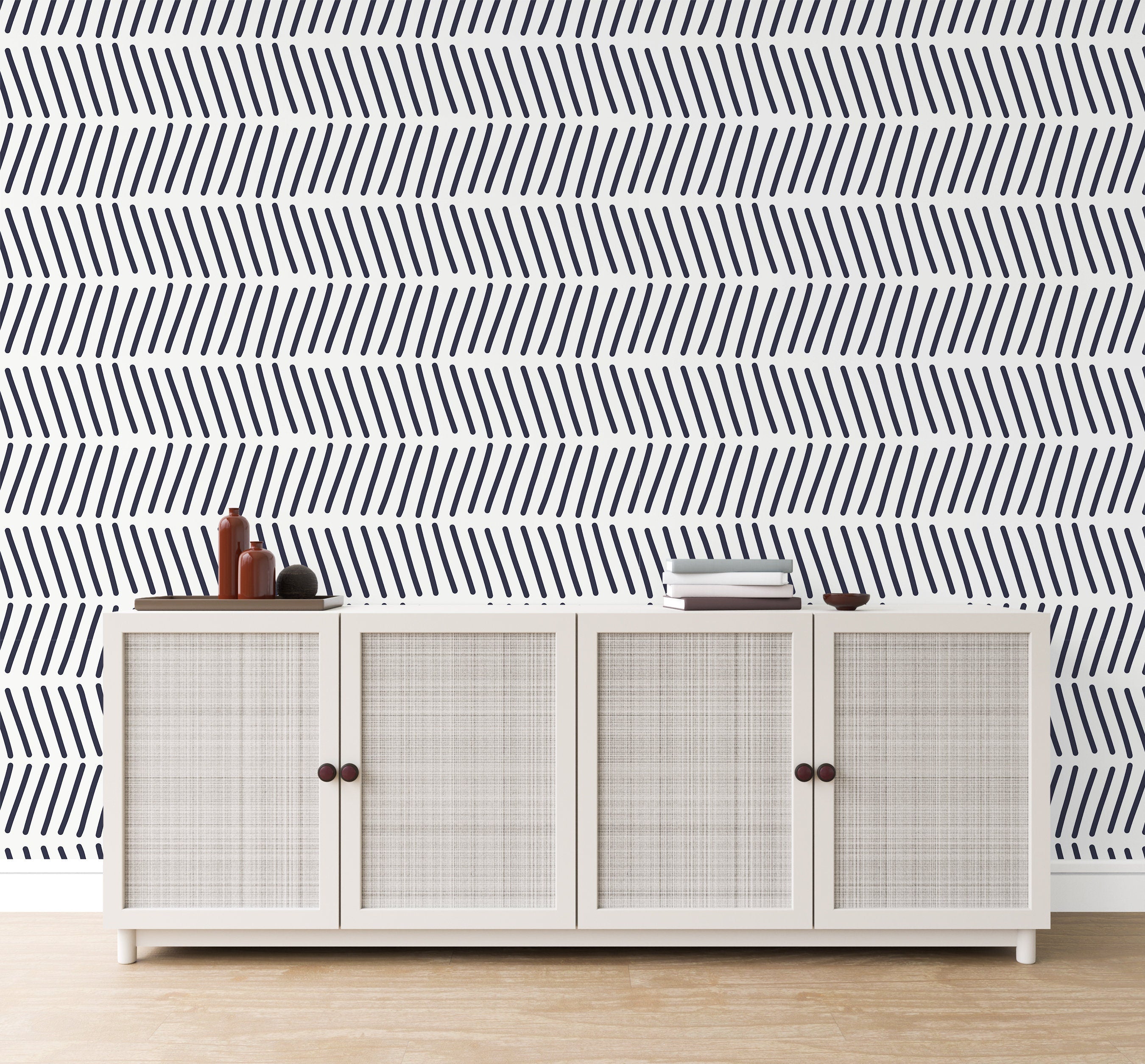 Black White Scandinavian Wallpaper | Wallpaper Peel and Stick | Removable Wallpaper | Wall Paper Peel And Stick | Wall Mural  Wall Decor 2048- JamesAndColors