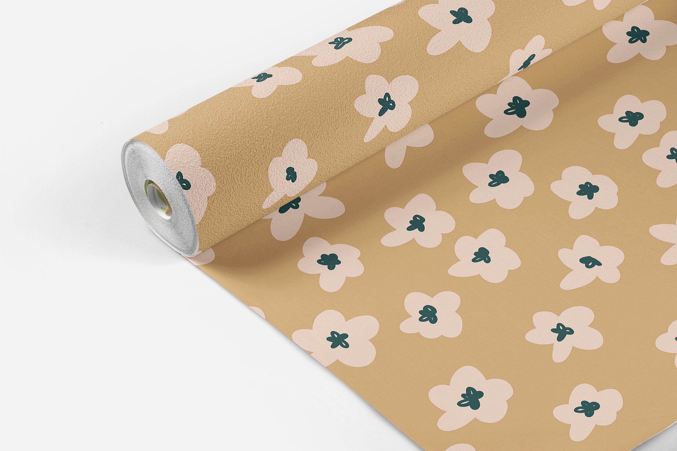 Khaki Flower Wallpaper | Wallpaper Peel and Stick | Removable Wallpaper | Wall Paper Peel And Stick | Wall Mural | Wall Decor 147 - JamesAndColors