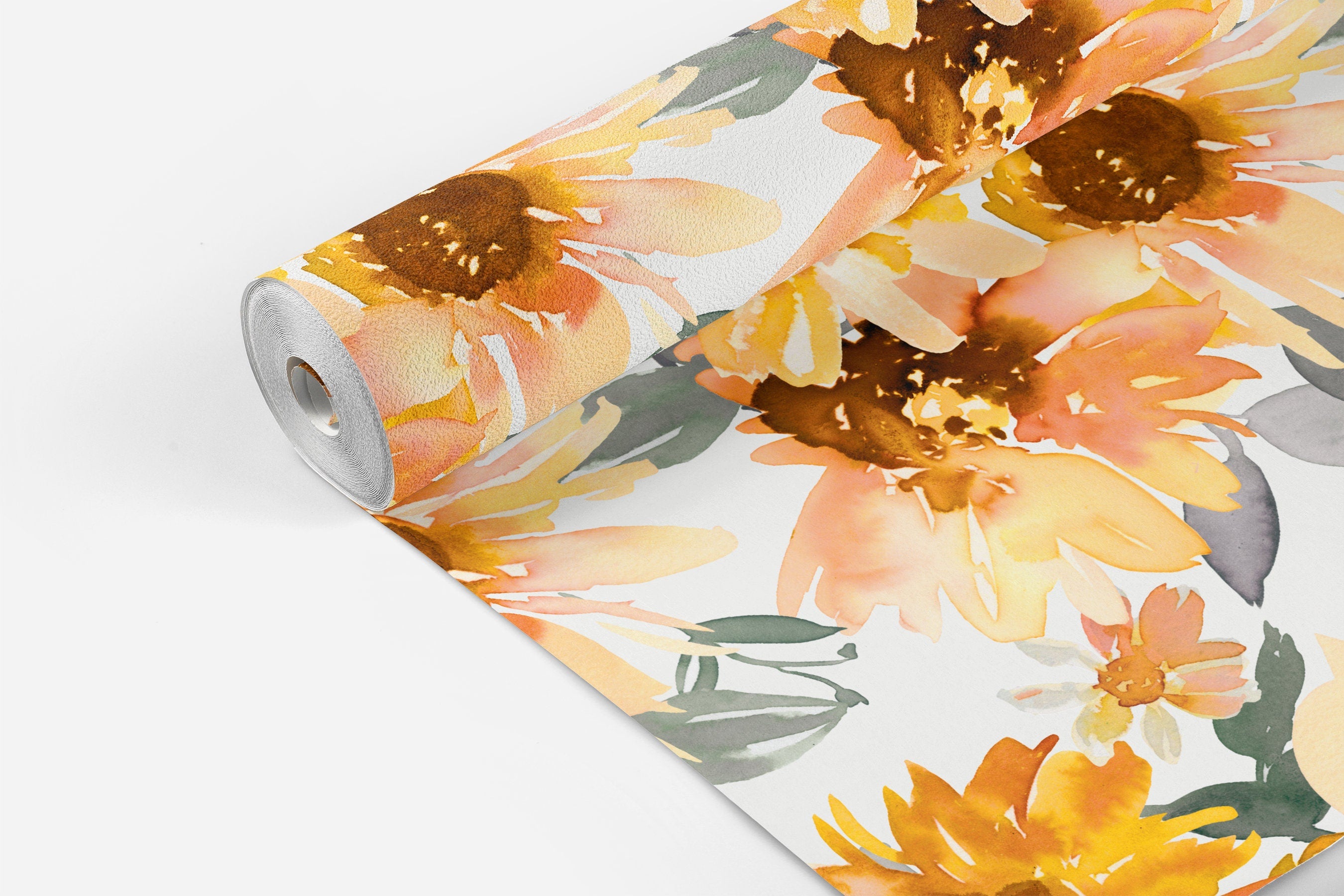 Sunflower Floral Wallpaper | Wallpaper Peel and Stick | Removable