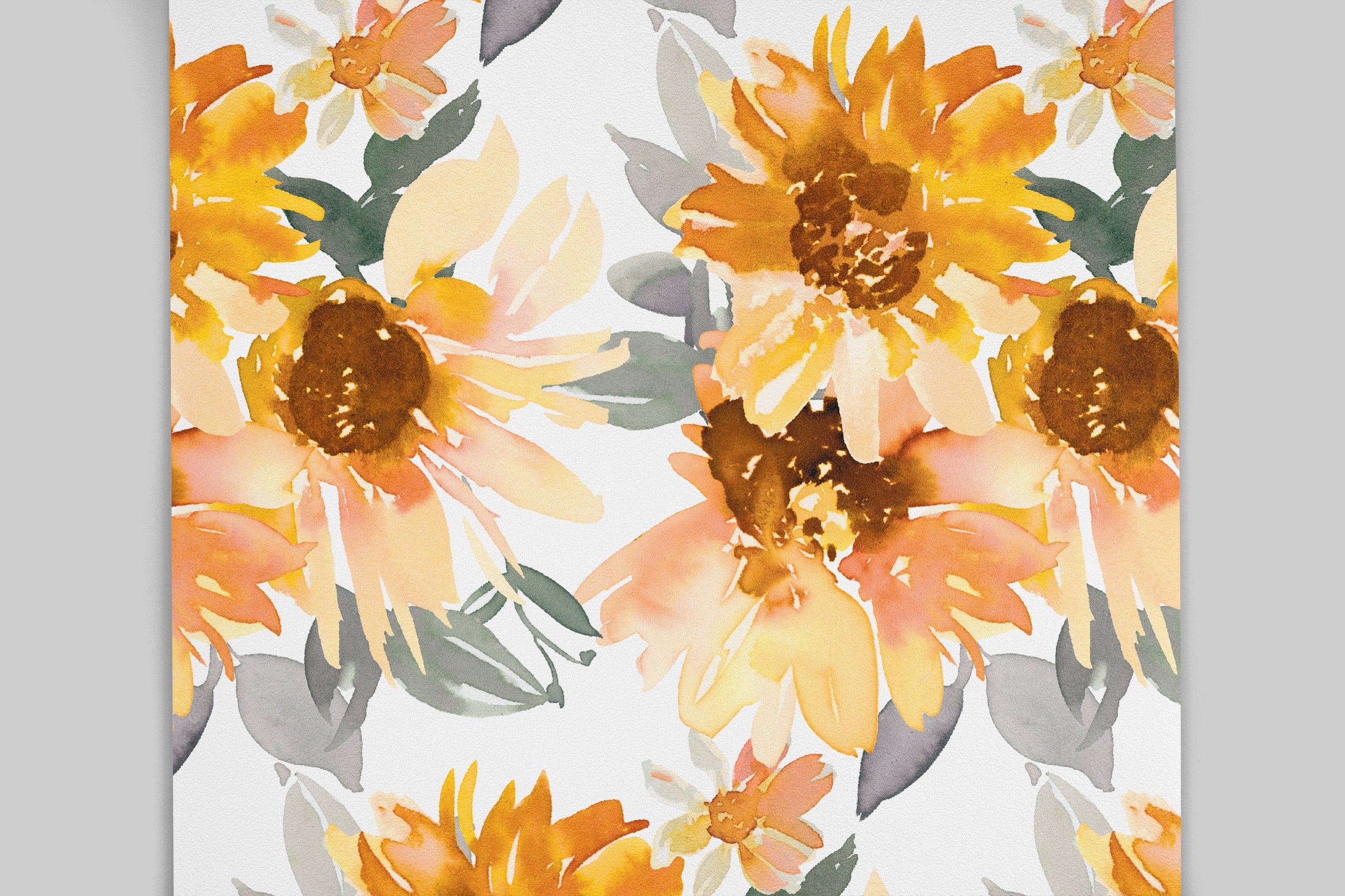 Sunflower Floral Wallpaper | Wallpaper Peel and Stick | Removable Wallpaper | Wall Paper Peel And Stick | Wall Mural | Wall Decor 194 - JamesAndColors