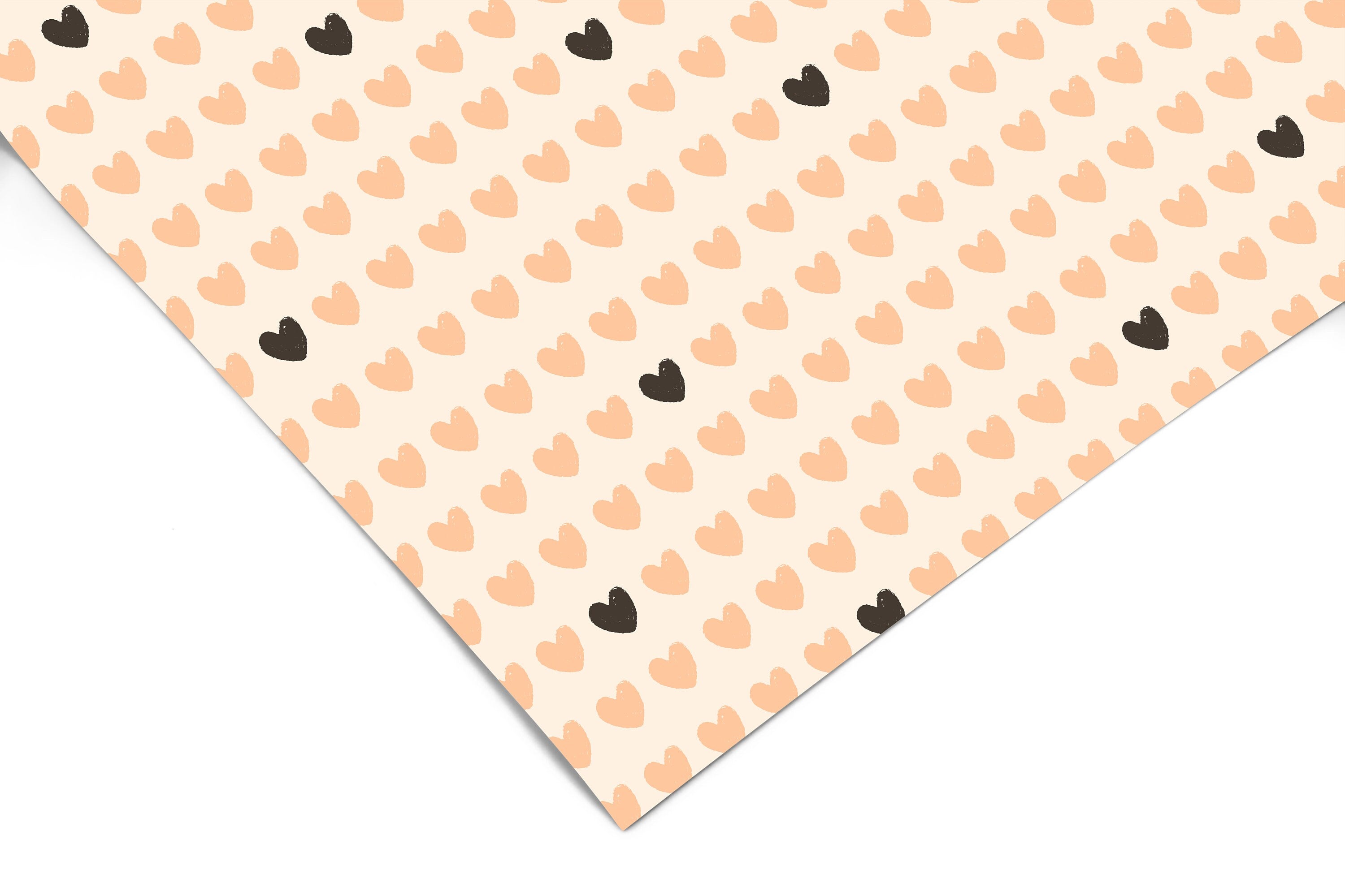 Little Peach Hearts Contact Paper | Peel And Stick Wallpaper | Removable Wallpaper | Shelf Liner | Drawer Liner | Peel and Stick Paper 508 - JamesAndColors