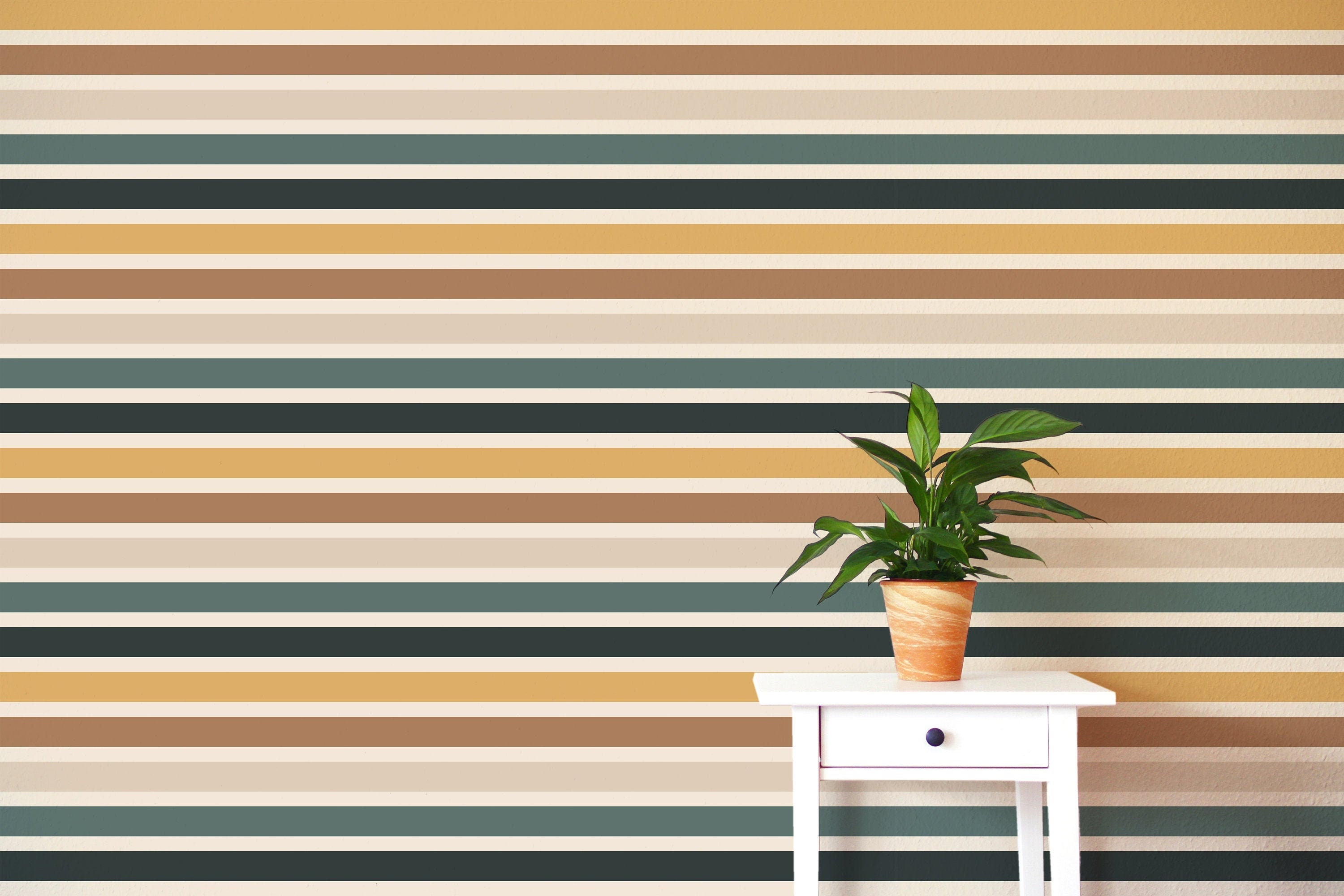 Sunset Stripes Boho Wallpaper | Wallpaper Peel and Stick | Removable Wallpaper | Peel and Stick Wallpaper | Wall Paper Peel And Stick  2379 - JamesAndColors
