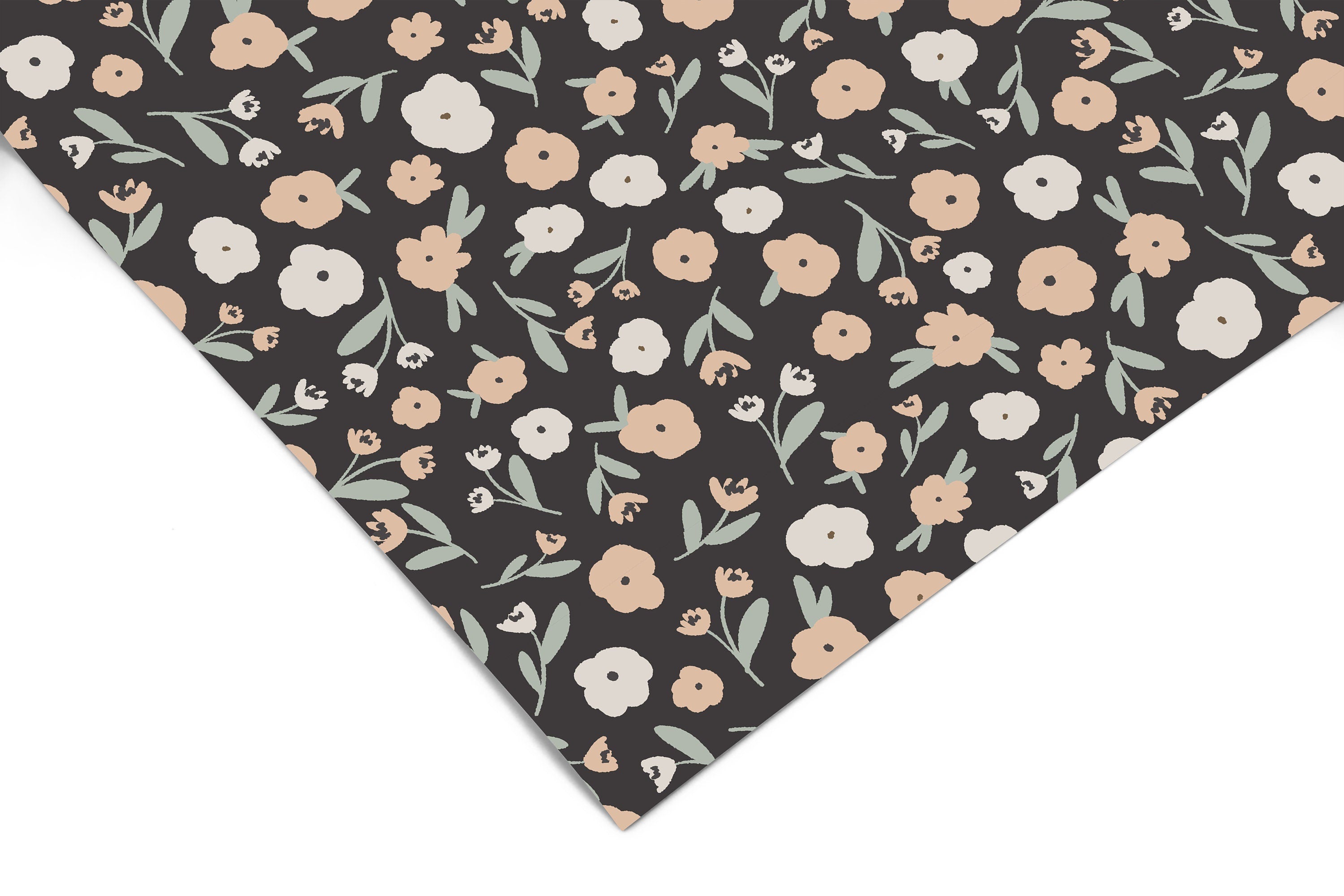 Pink Cream Floral Contact Paper | Peel And Stick Wallpaper | Removable Wallpaper | Shelf Liner | Drawer Liner | Peel and Stick Paper 516