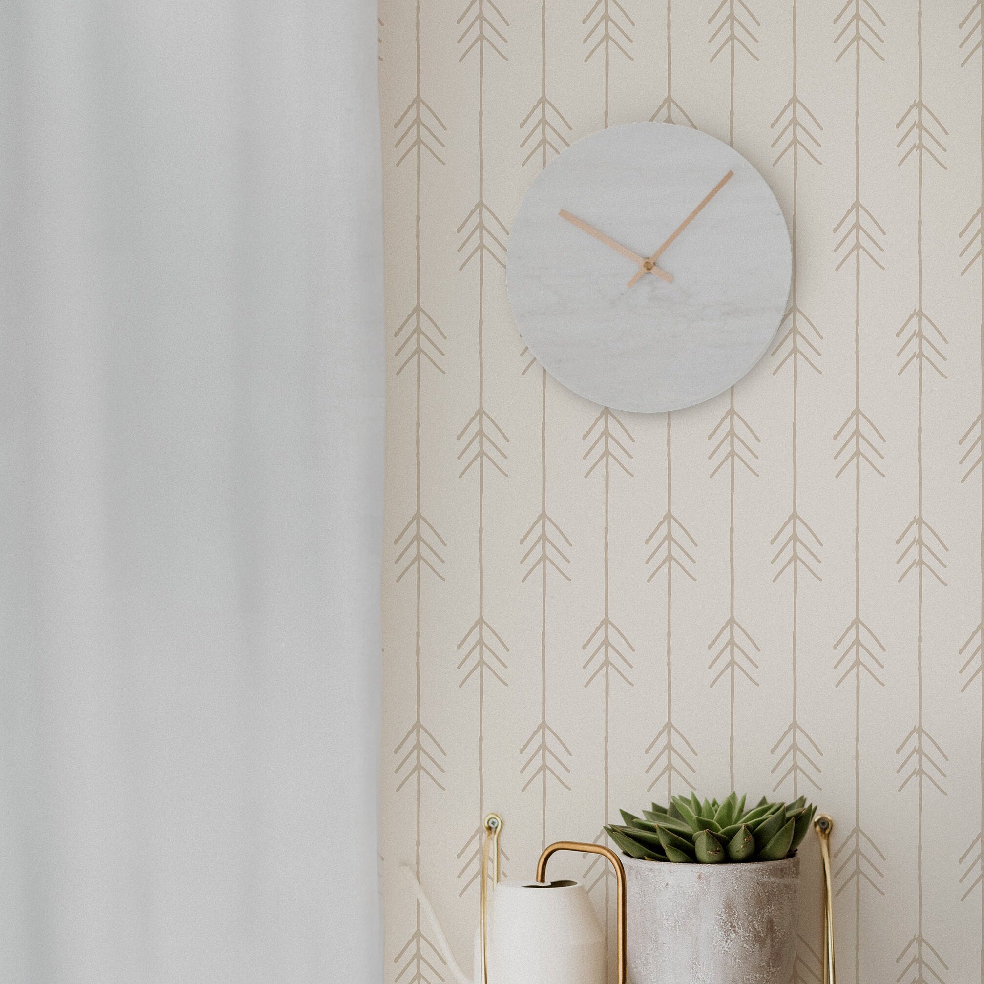 Tan Arrow Wall Decor Wallpaper Peel and Stick Wallpaper Removable Wallpaper Wall Decor Home Decor Wall Art Printable Wall Art Room Decor 658 - JamesAndColors