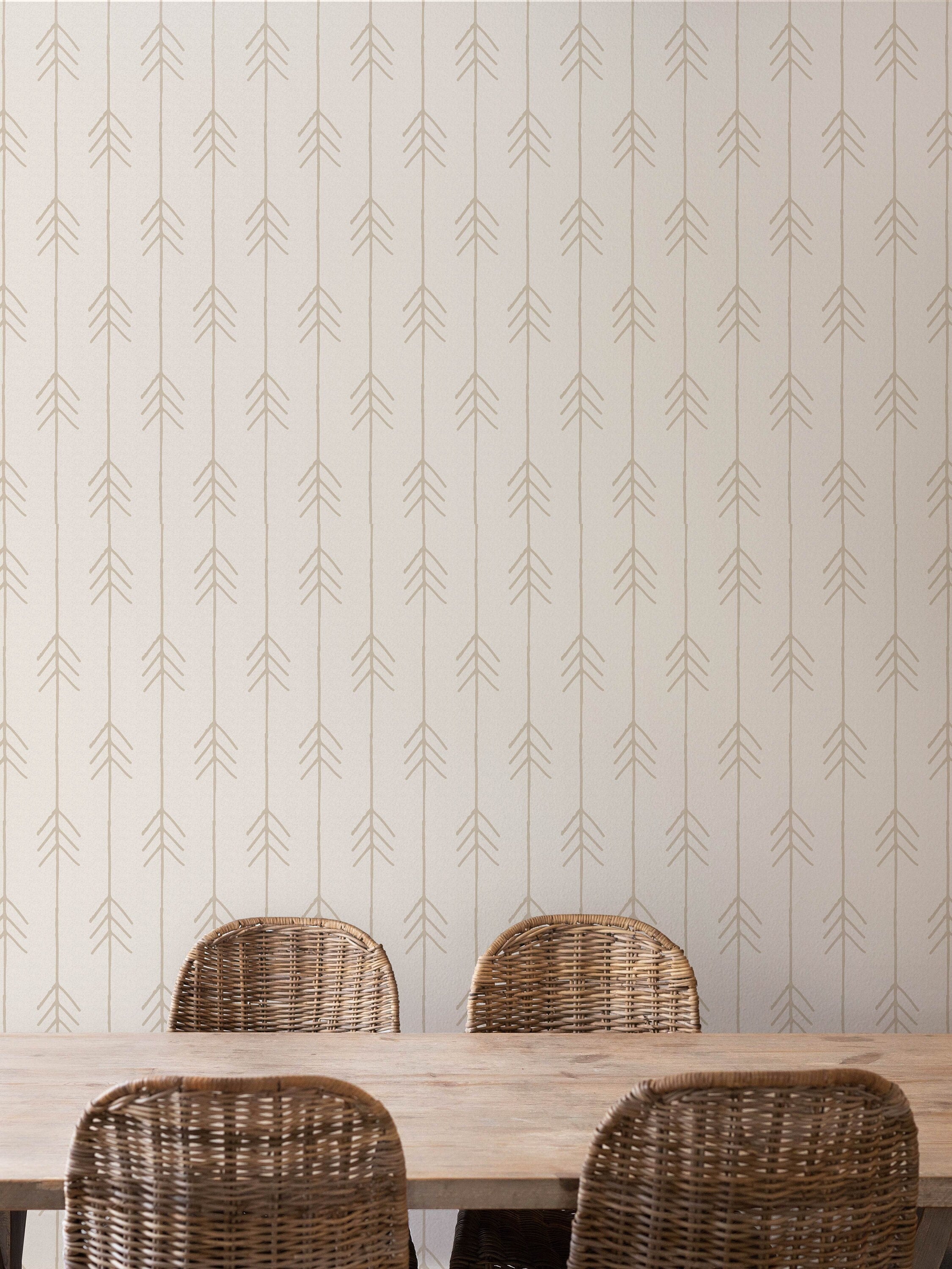 Tan Arrow Wall Decor Wallpaper Peel and Stick Wallpaper Removable Wallpaper Wall Decor Home Decor Wall Art Printable Wall Art Room Decor 658 - JamesAndColors