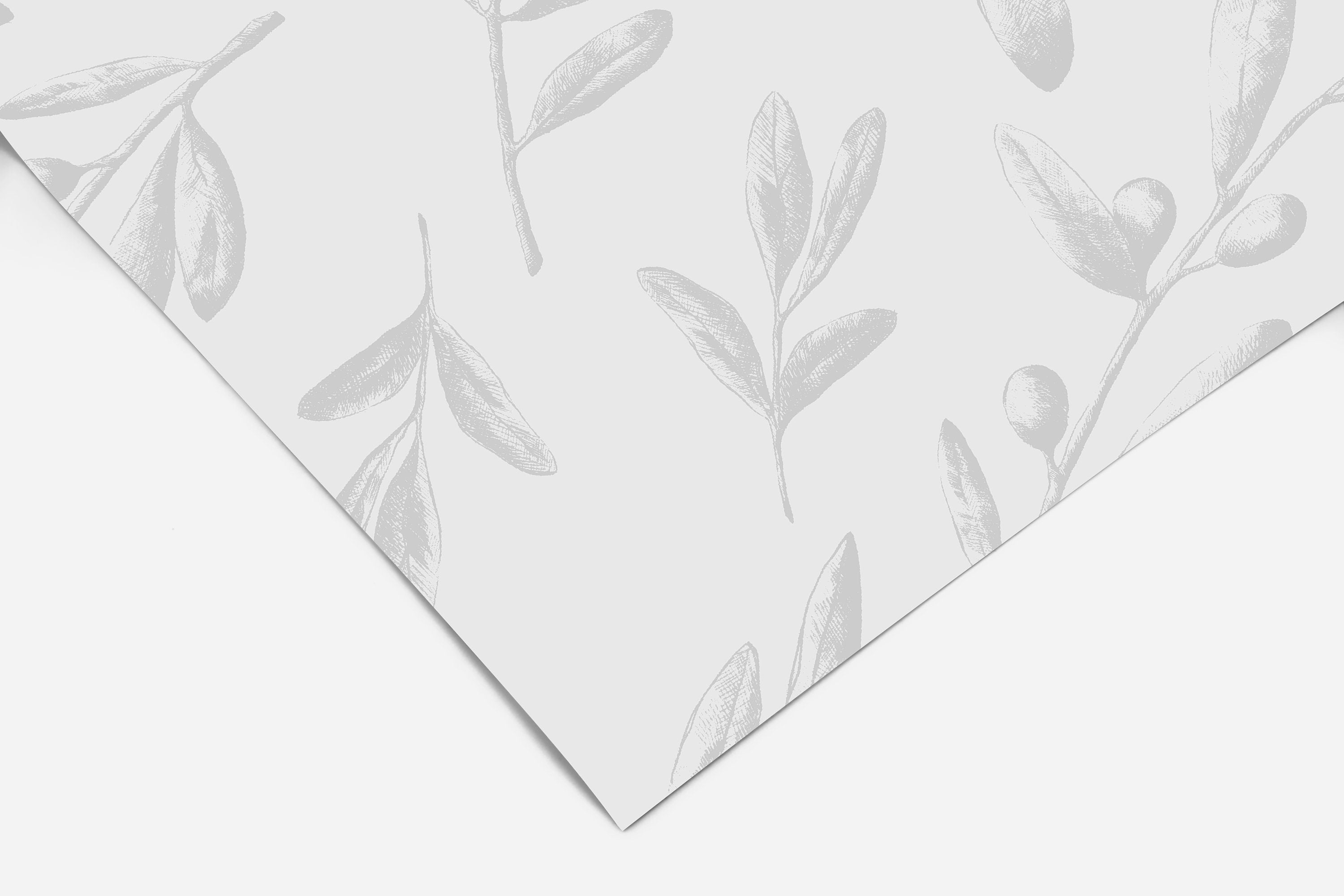 Floral Leaf Gray Wallpaper | Wallpaper Peel and Stick | Removable Wallpaper | Wall Paper Peel And Stick | Wall Mural Wall Decor 625 - JamesAndColors
