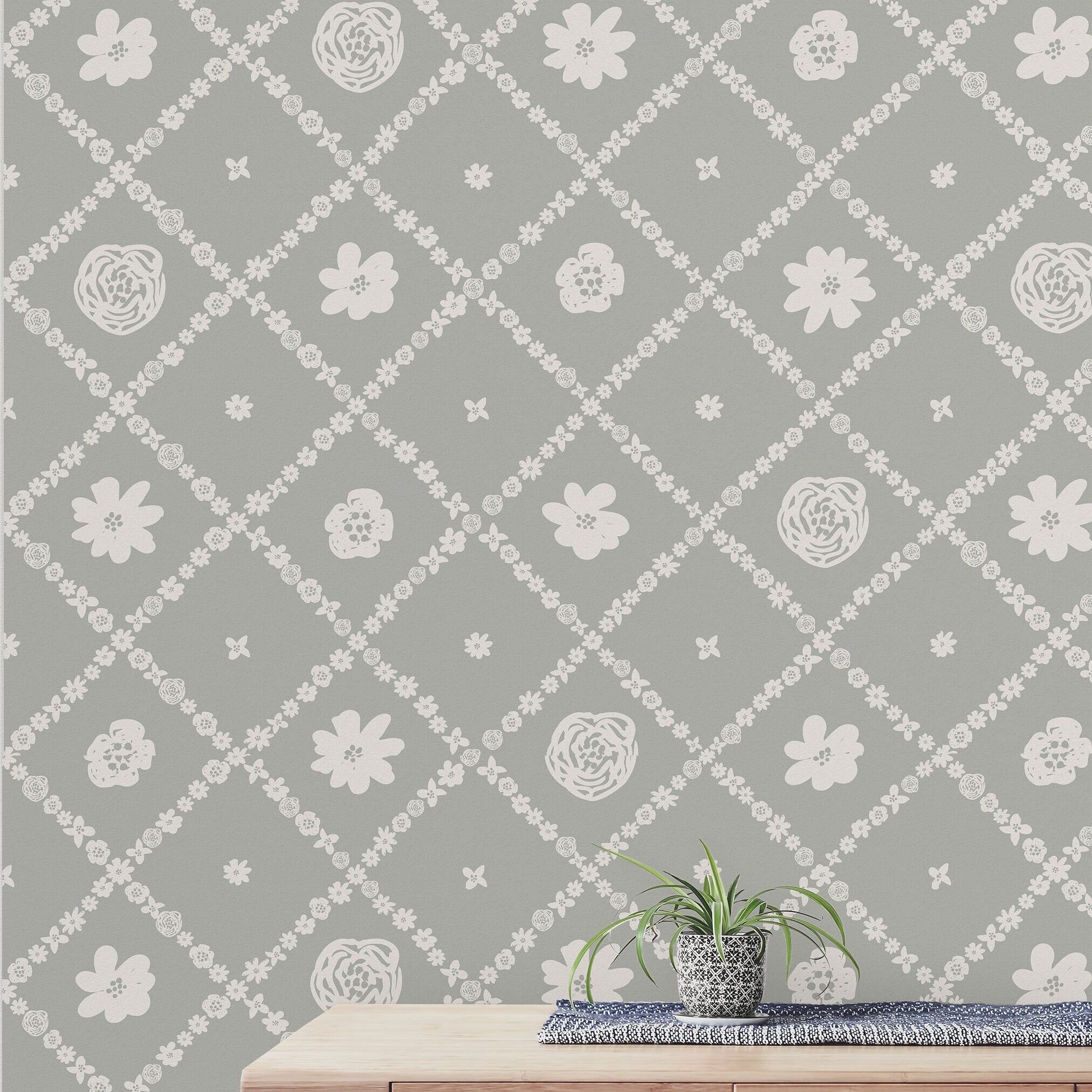 Gray Farmhouse Decor Wallpaper | Wallpaper Peel and Stick | Removable Wallpaper | Wall Paper Peel And Stick | Wall Mural Wall Decor 331 - JamesAndColors