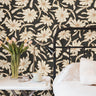 Black And Cream Floral Wallpaper | Wallpaper Peel and Stick | Removable Wallpaper | Wall Paper Peel And Stick | Wall Mural | Wall Decor 3412 - JamesAndColors