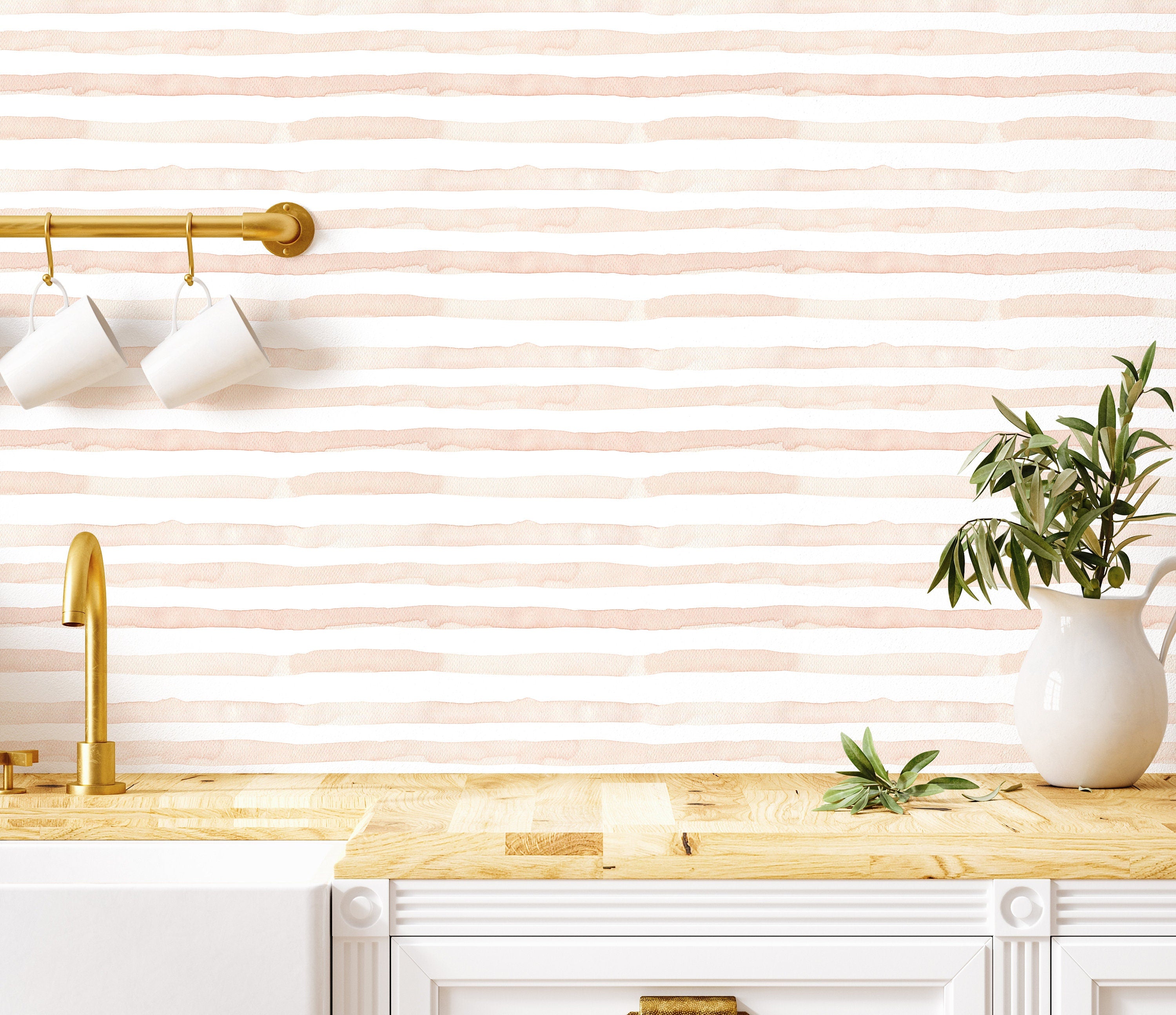 Washed Out Watercolor Wallpaper | Wallpaper Peel and Stick | Removable Wallpaper | Wall Paper Peel And Stick | Wall Mural | Wall Decor 3409 - JamesAndColors
