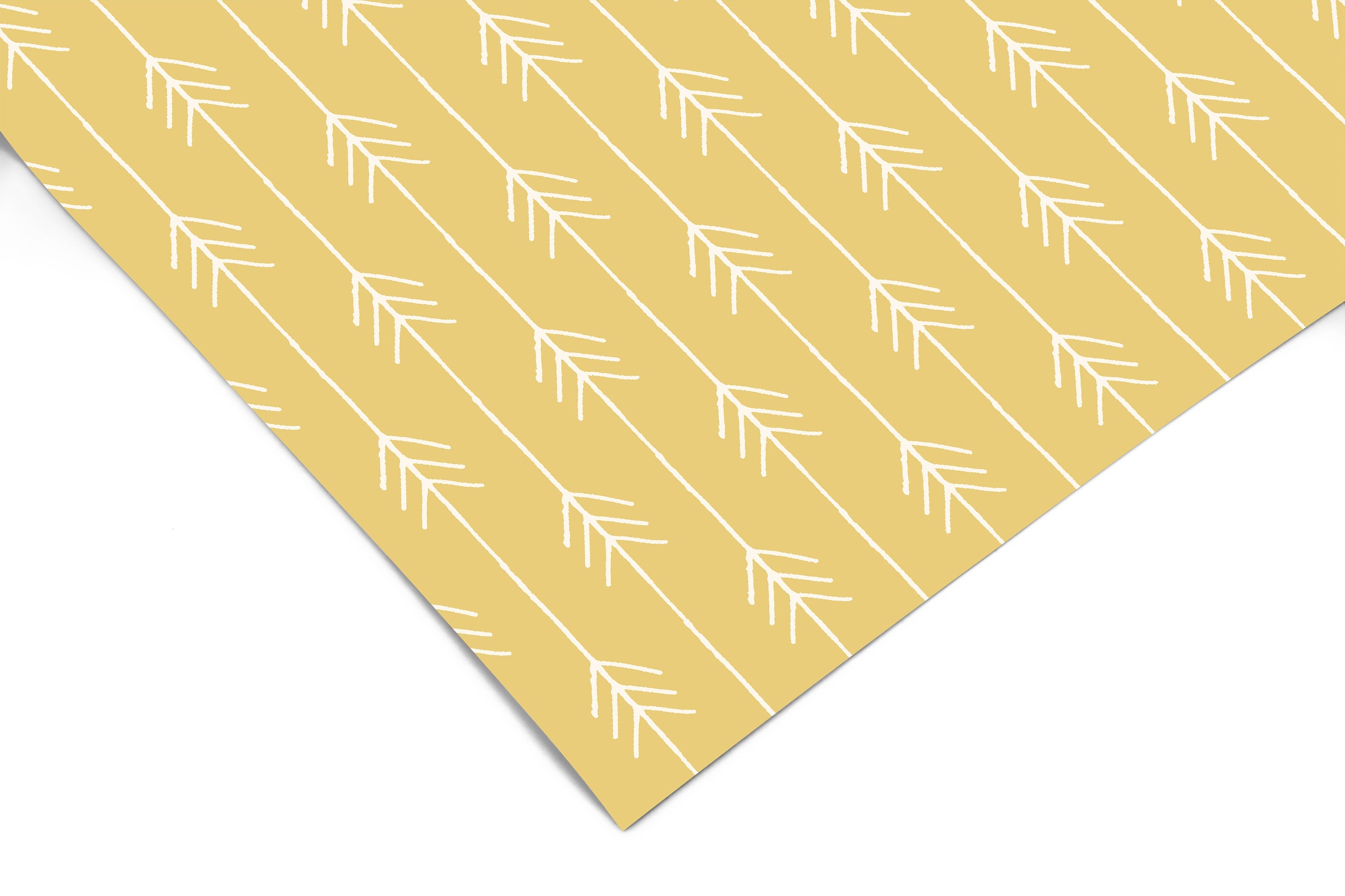 Yellow Arrow Contact Paper | Peel And Stick Wallpaper | Removable Wallpaper | Shelf Liner | Drawer Liner | Peel and Stick Paper 553 - JamesAndColors