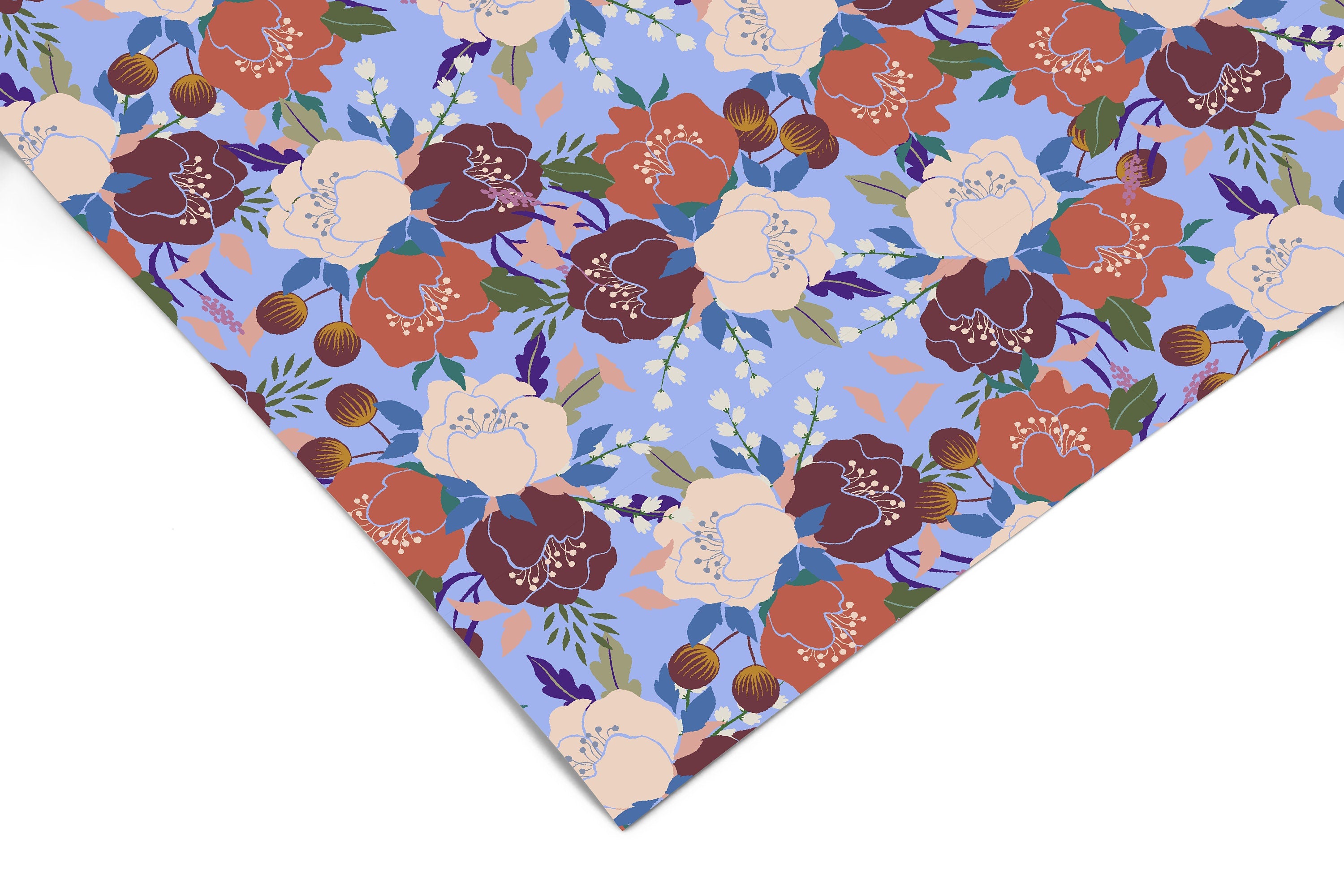 Vibrant Floral Contact Paper | Peel And Stick Wallpaper | Removable Wallpaper | Shelf Liner | Drawer Liner | Peel and Stick Paper 665