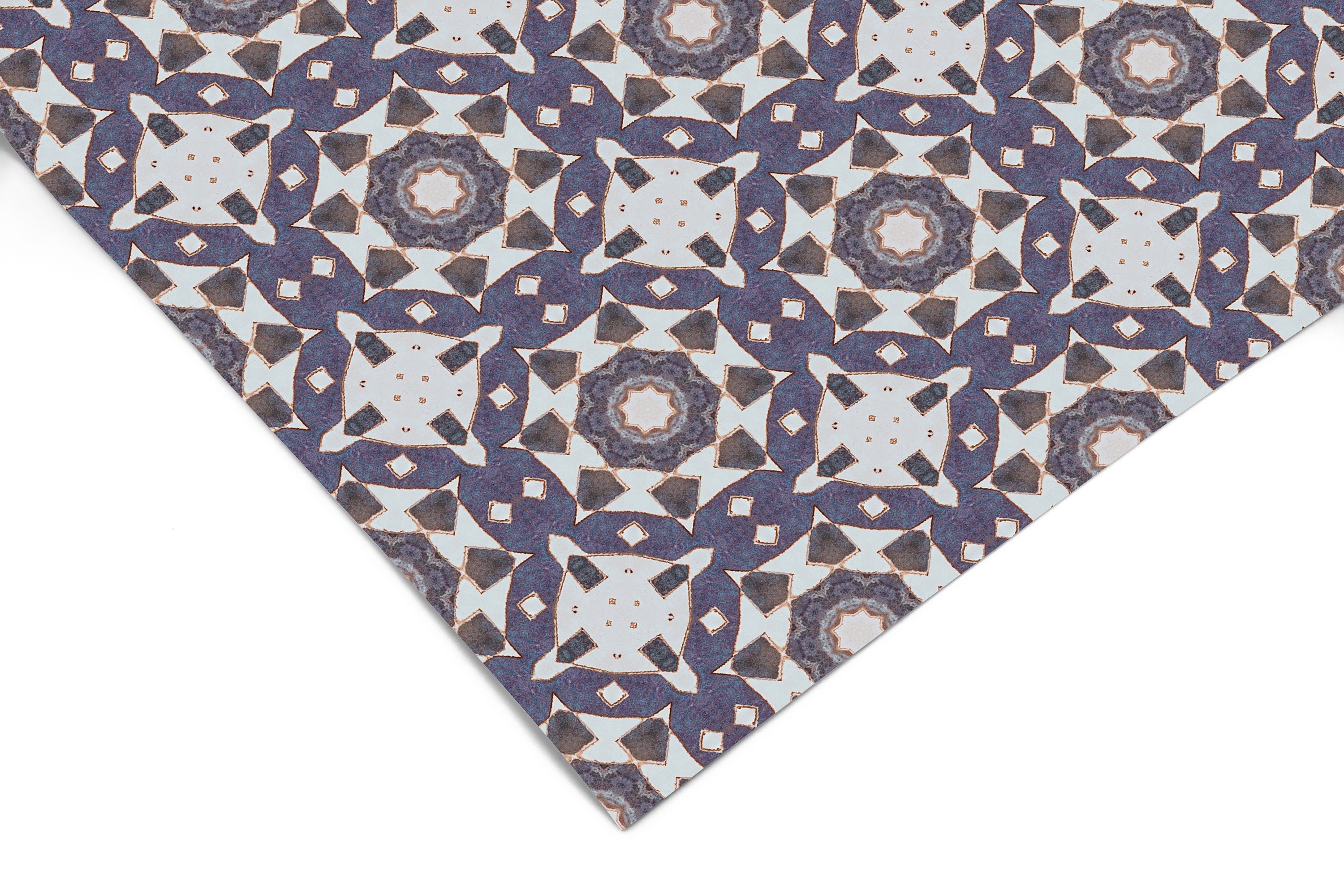 Moroccan Tile Pattern Contact Paper | Peel And Stick Wallpaper | Removable Wallpaper | Shelf Liner | Drawer Liner | Peel and Stick Paper 668 - JamesAndColors
