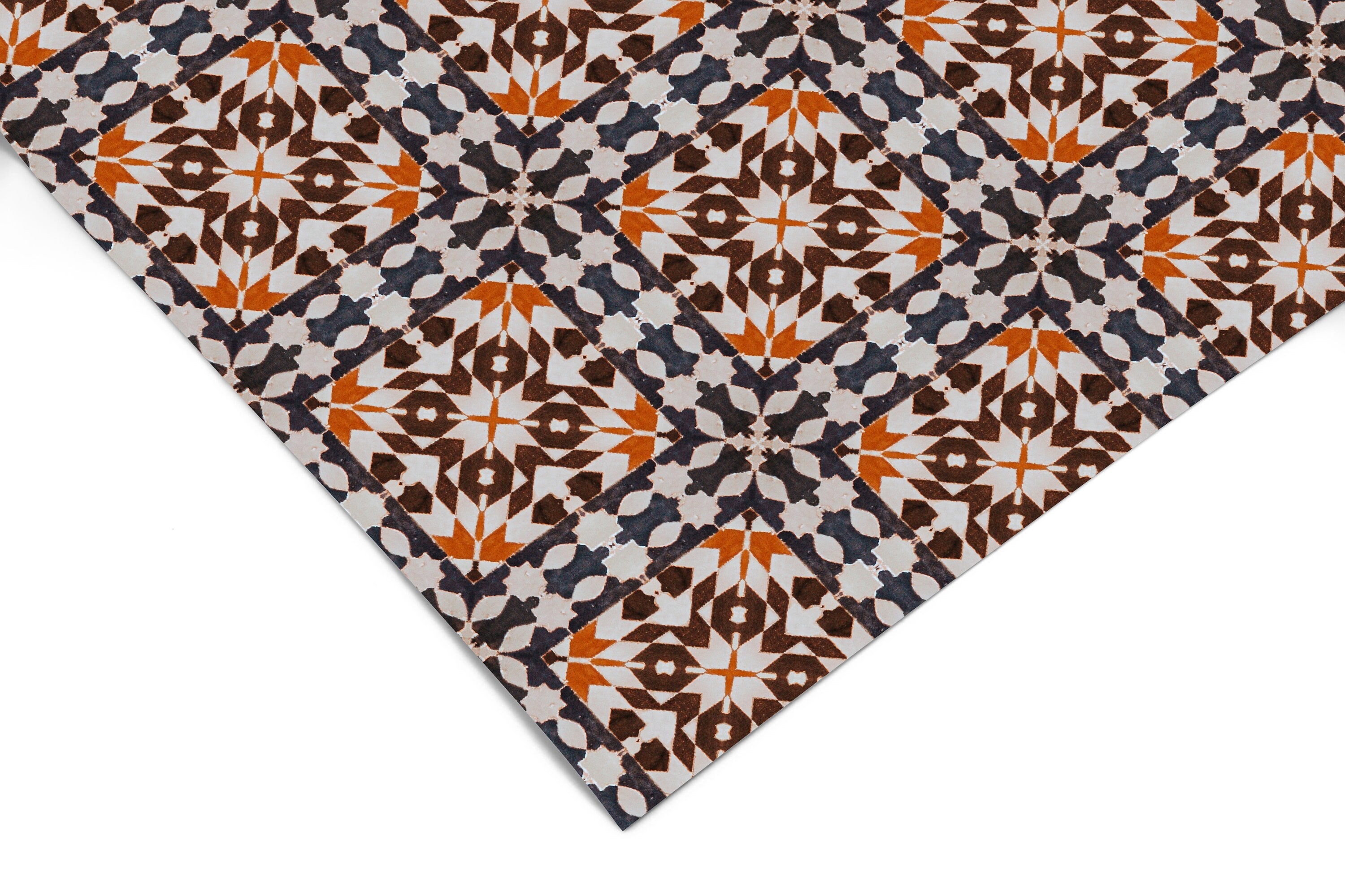 Moroccan Tile Pattern Contact Paper | Peel And Stick Wallpaper | Removable Wallpaper | Shelf Liner | Drawer Liner | Peel and Stick Paper 670 - JamesAndColors