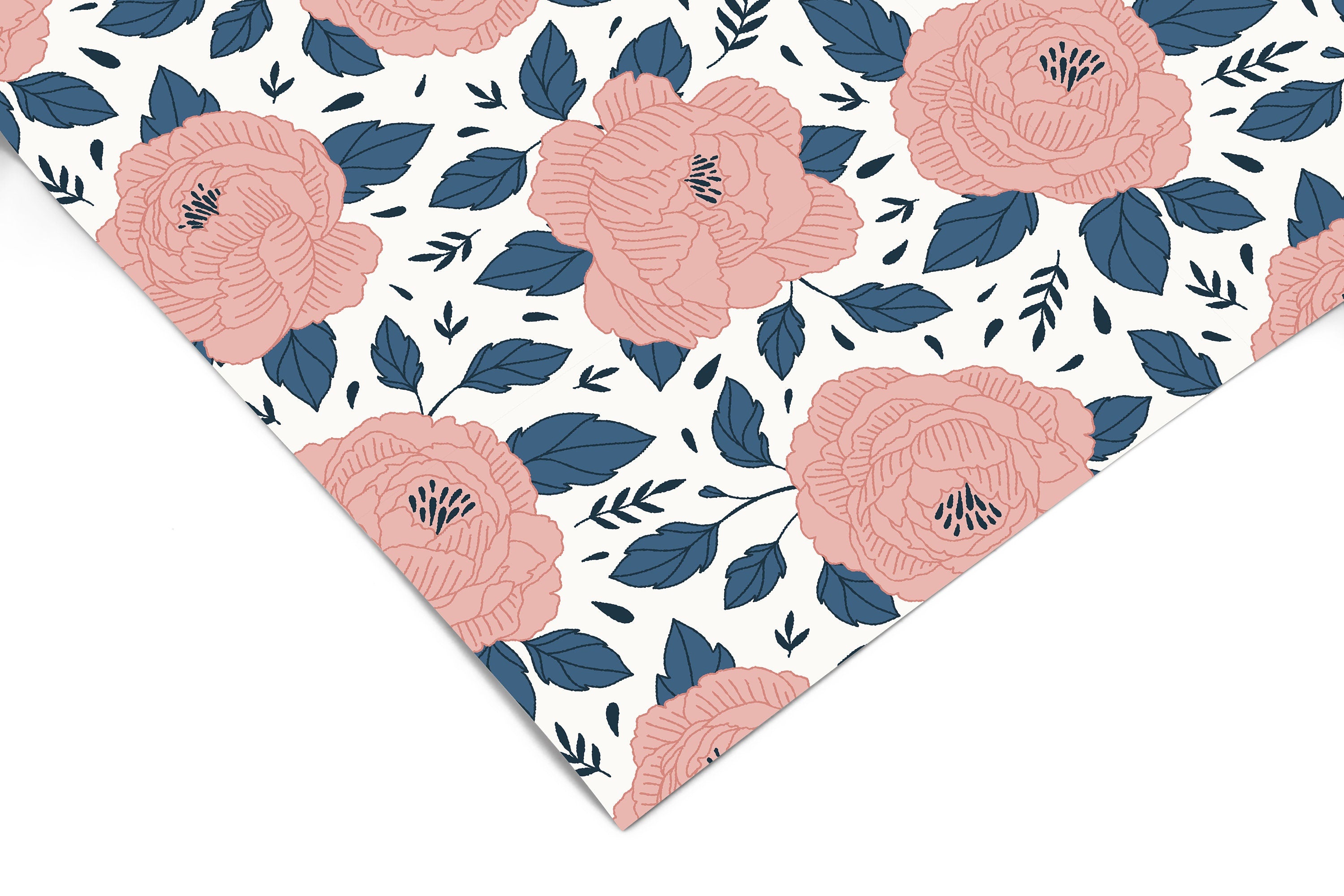 Large Pink Bloom Contact Paper | Peel And Stick Wallpaper | Removable Wallpaper | Shelf Liner | Drawer Liner | Peel and Stick Paper 585 - JamesAndColors