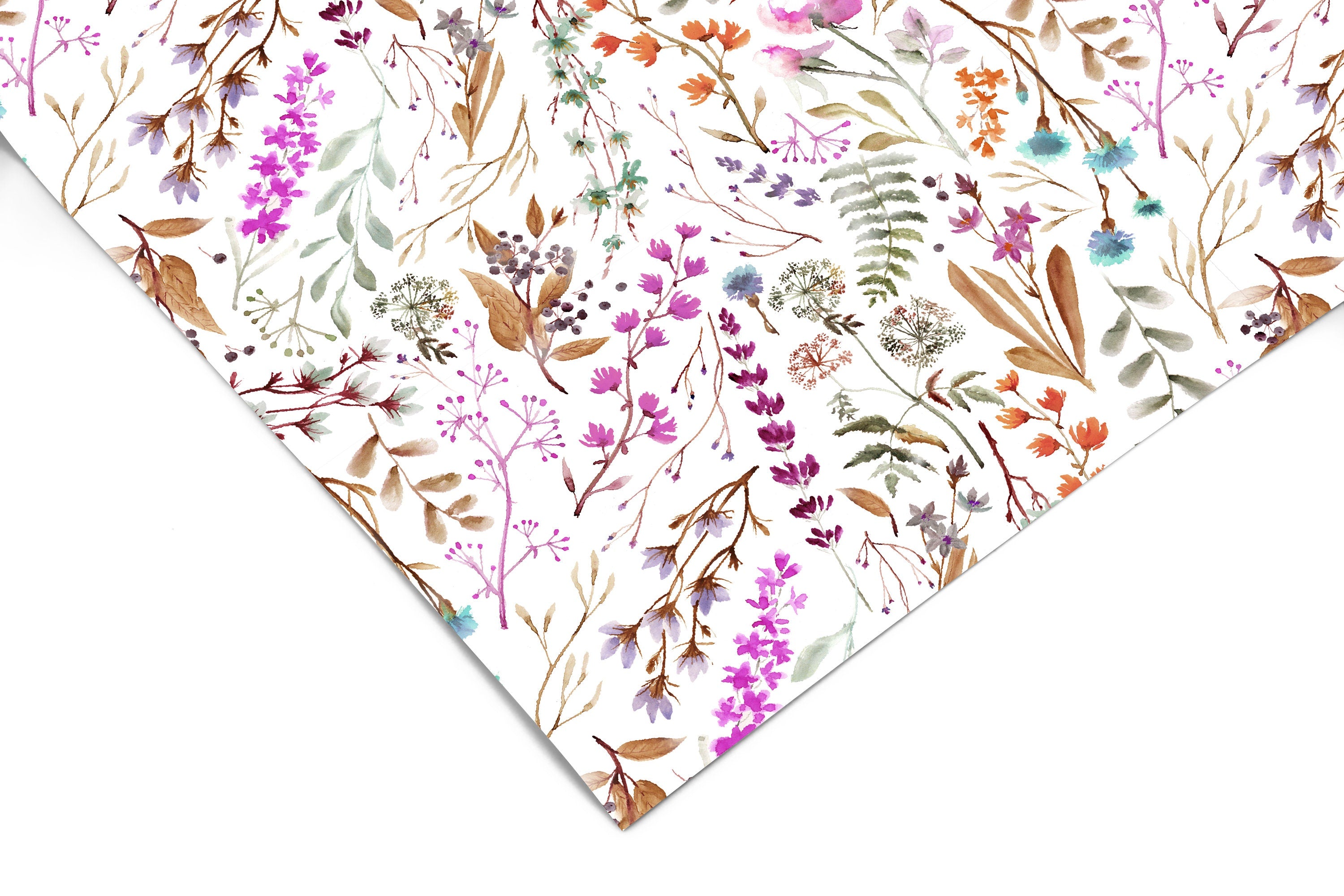Watercolor Floral Contact Paper | Peel And Stick Wallpaper | Removable Wallpaper | Shelf Liner | Drawer Liner | Peel and Stick Paper 679