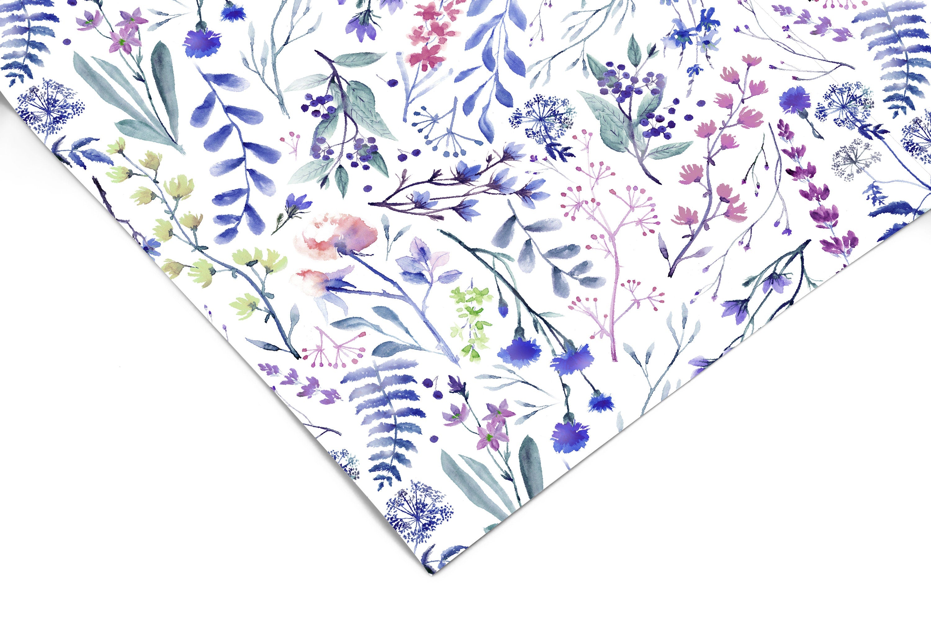 Watercolor Floral Contact Paper | Peel And Stick Wallpaper | Removable Wallpaper | Shelf Liner | Drawer Liner | Peel and Stick Paper 781